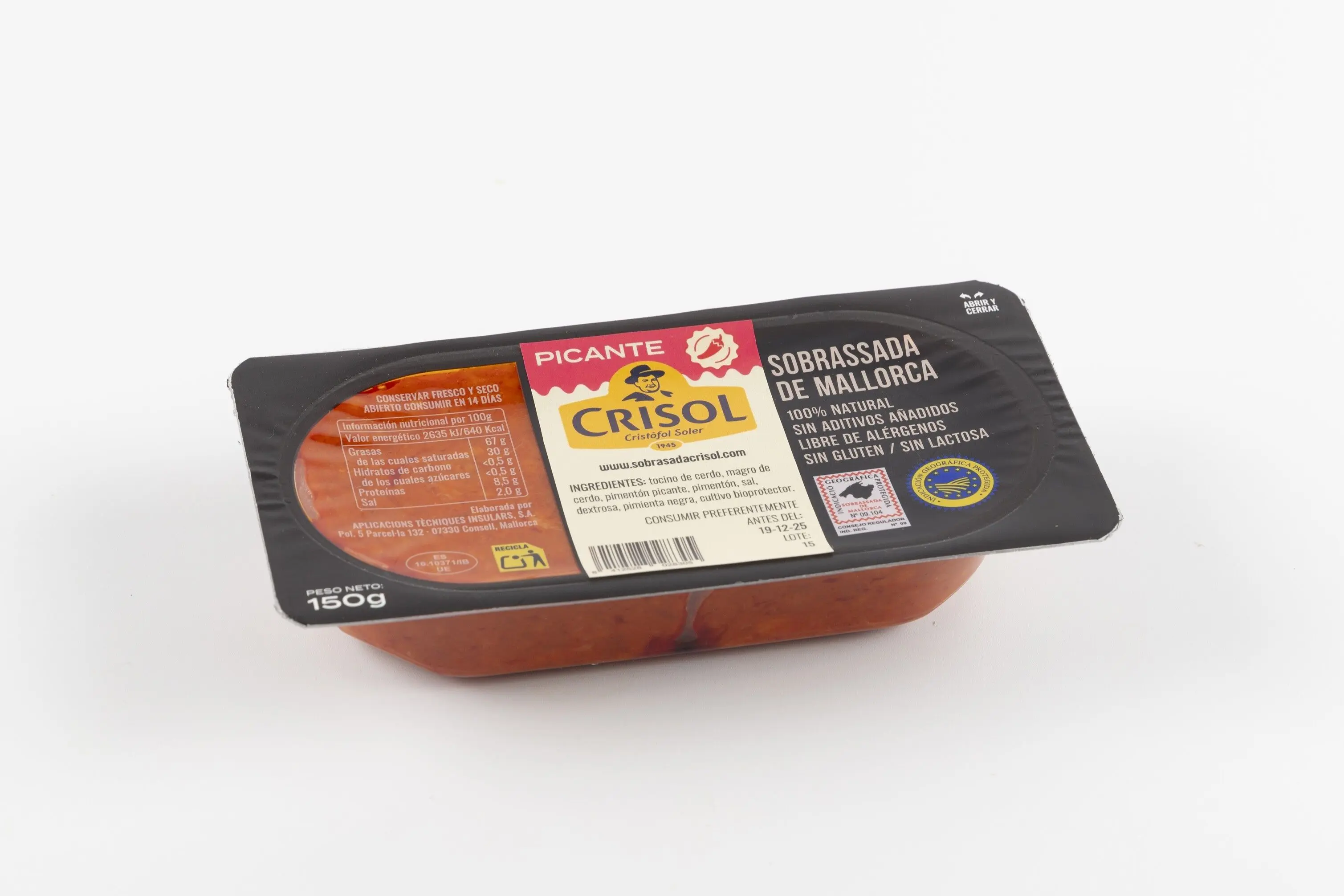 TARRAIN DE MAJORQUE SOBRASADA ÉPICÉE 150 g CRISOL