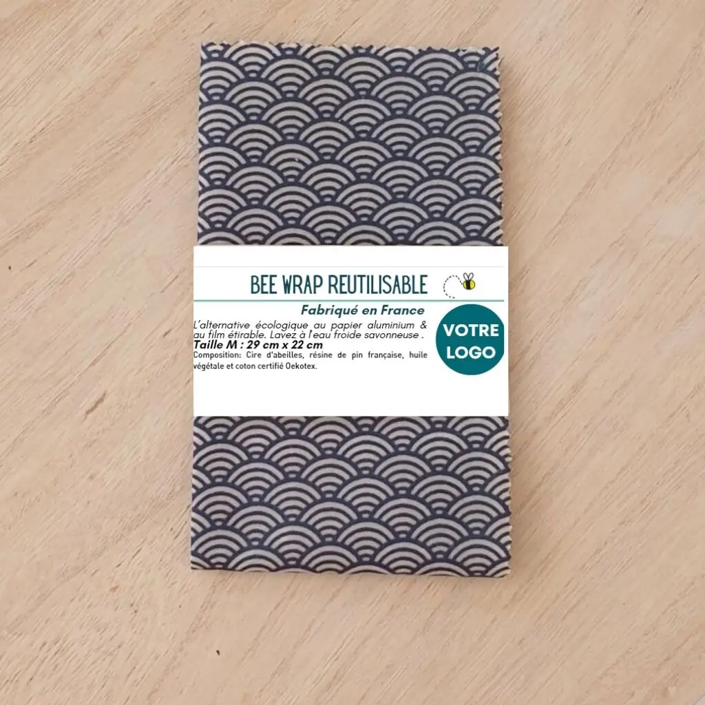 Bee Wrap size M beeswax customizable your LOGO / zero waste / ecological packaging