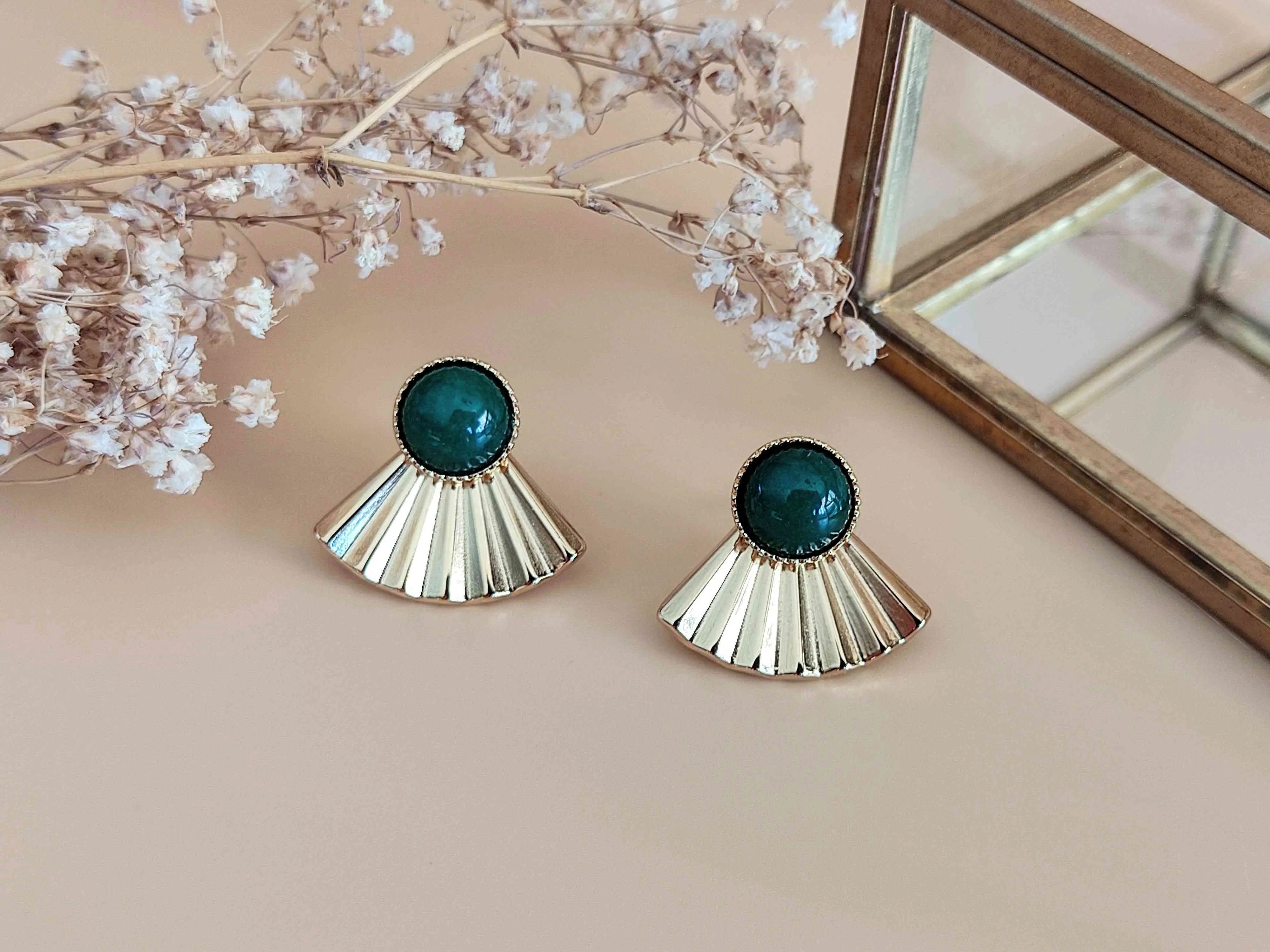 3in1 earrings The Mysterious Green Agate