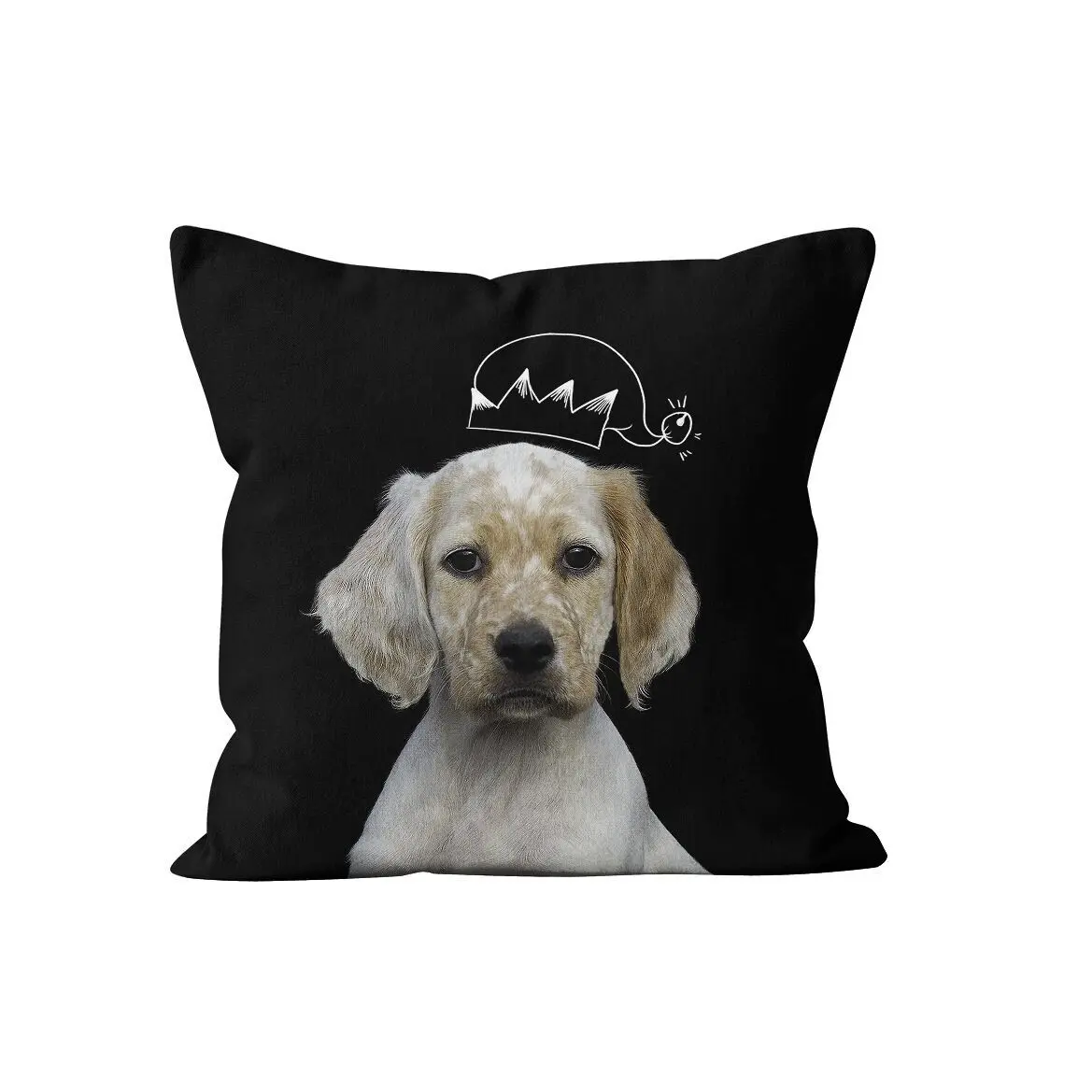 Christmas decorative dog cushion velvet 40x40cm