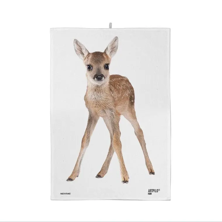 100% cotton animal deer kitchen towel