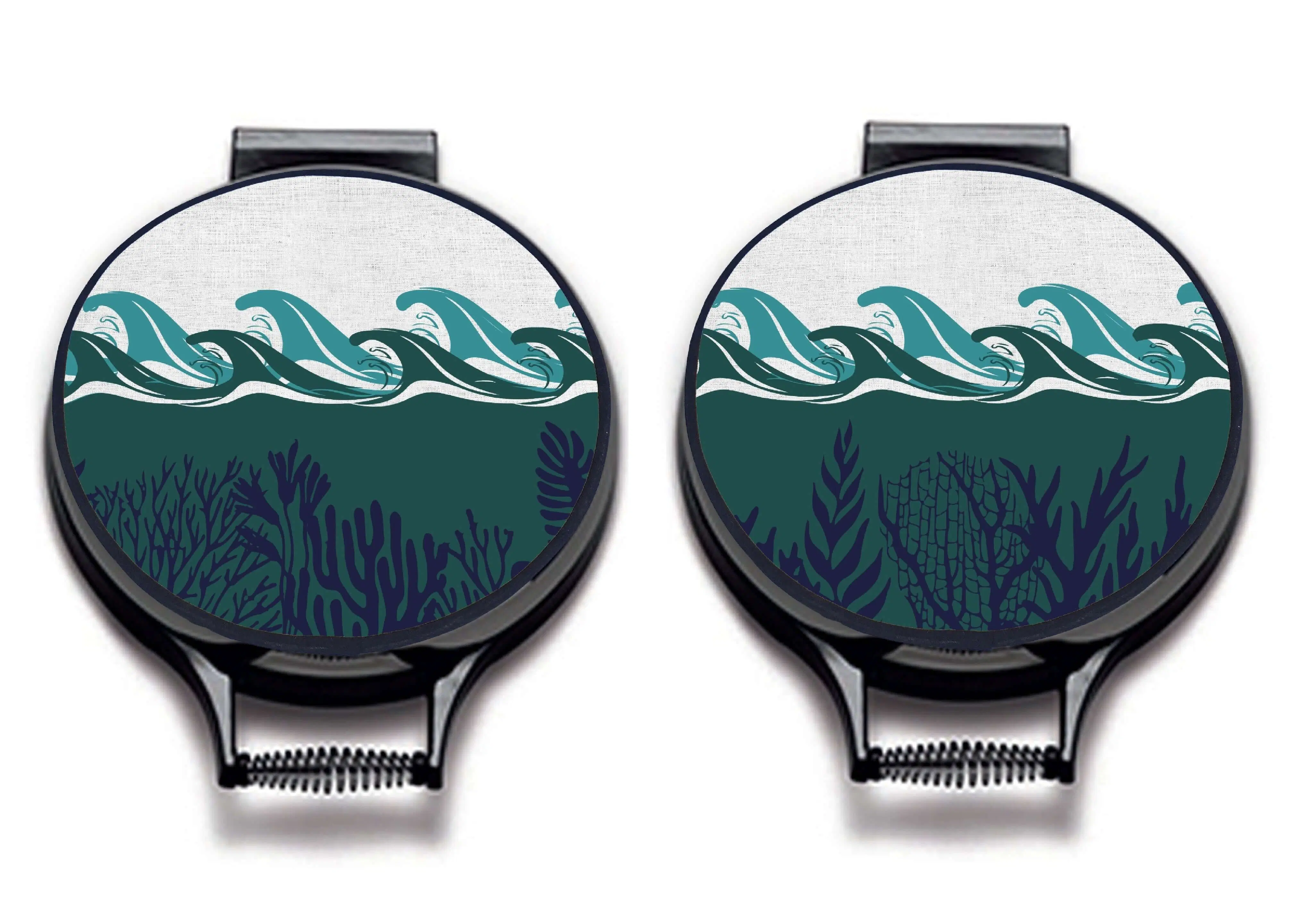Runde Herdabdeckungen Deep Blue Sea – Nacht