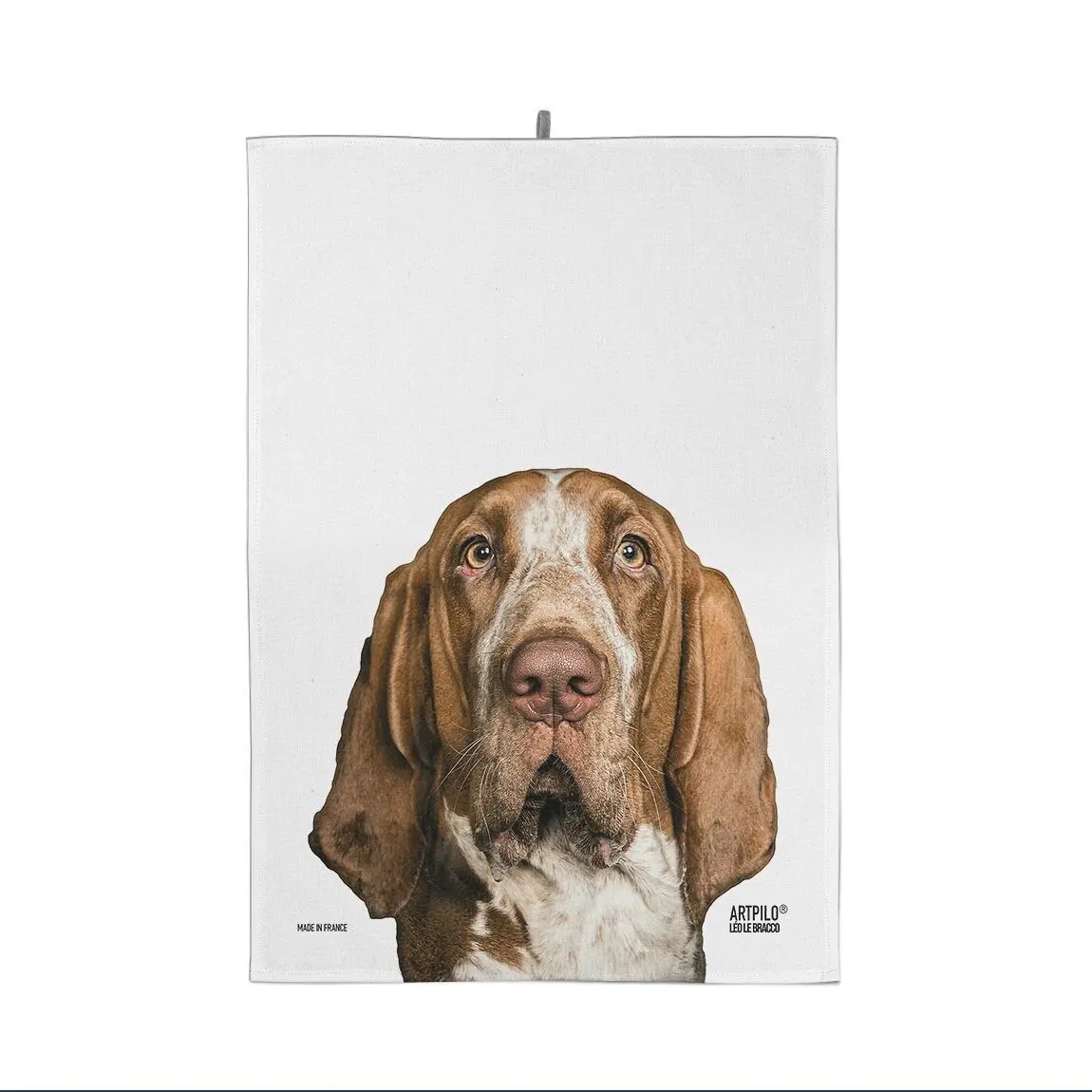 100% cotton tea towel with dog print