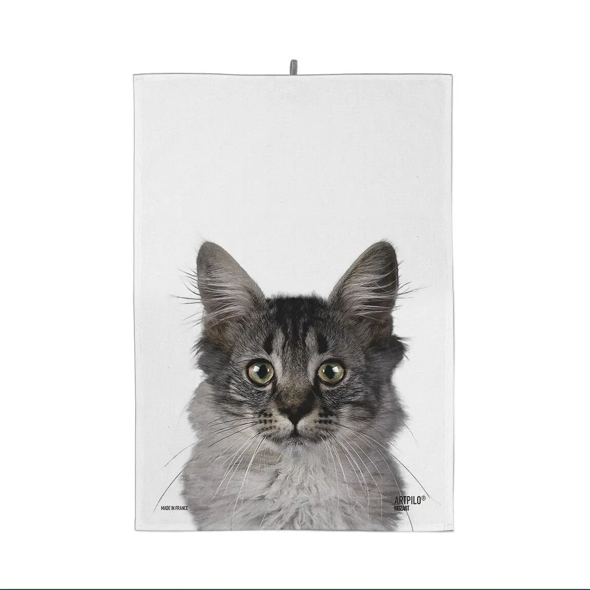 Cat print tea towel Christmas gift 100% cotton
