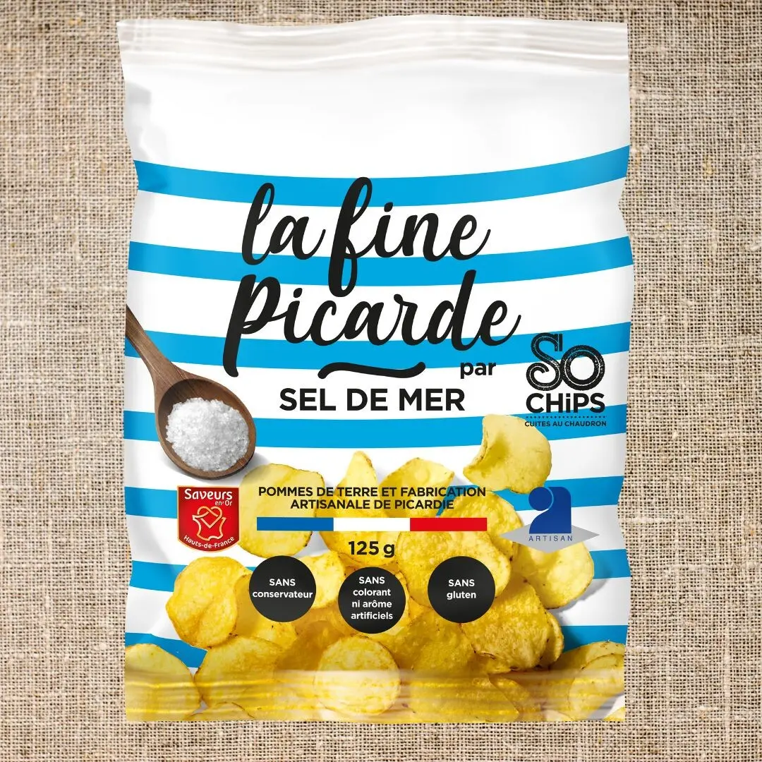 Sea salt crisps 125g Artisan Quality label
