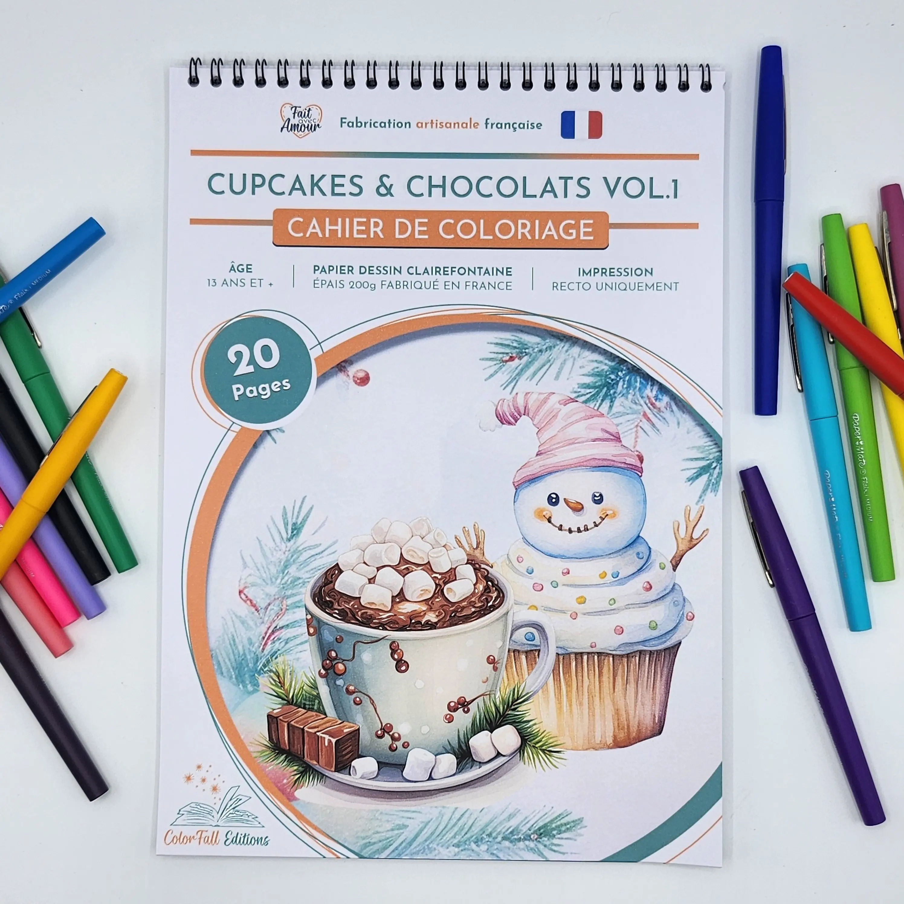 Coloring Book for Adults - Christmas, Cupcakes & Chocolates Vol.1