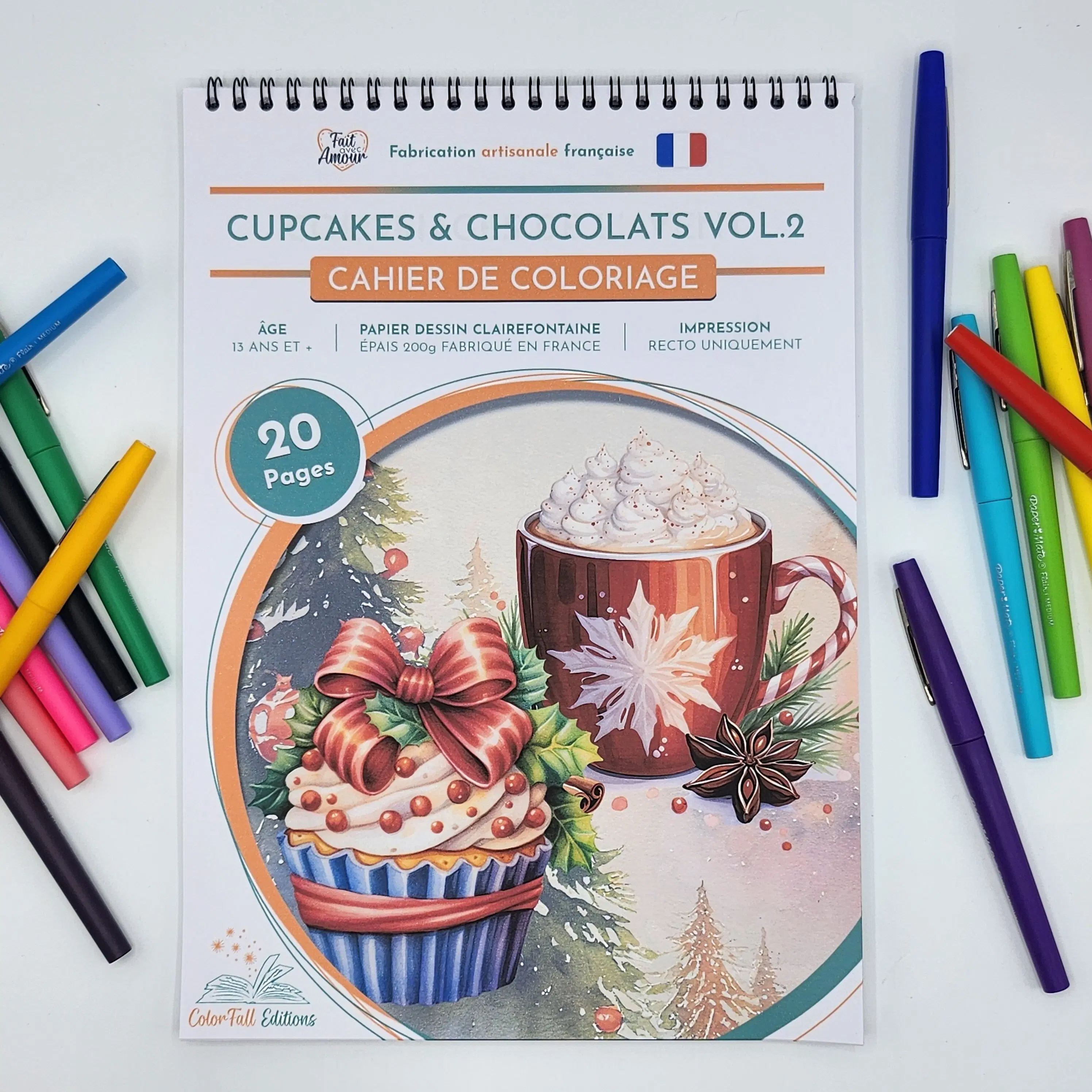 Coloring Book for Adults - Christmas, Cupcakes & Chocolates Vol.2