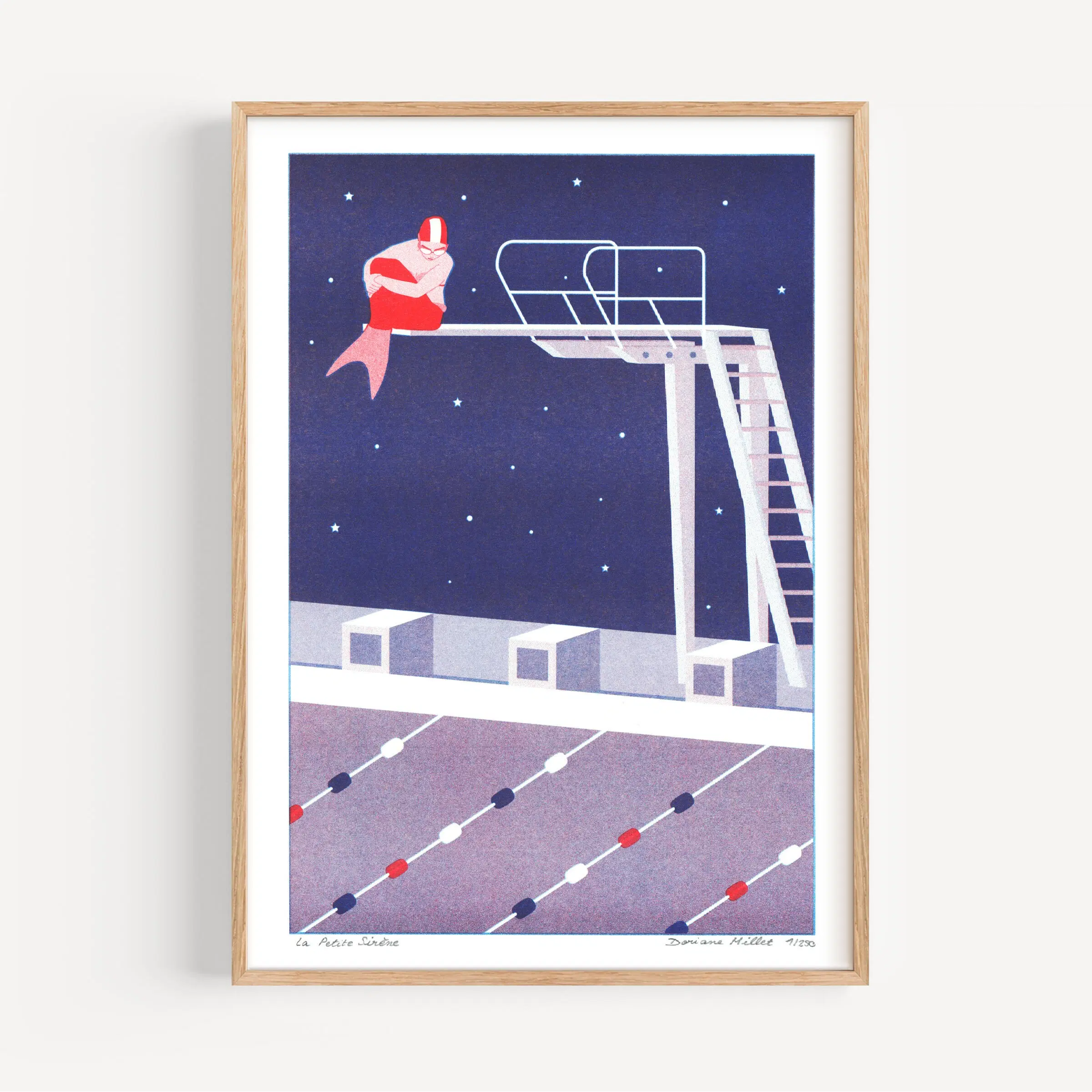 The Little Mermaid | A4 risography | Starred edition