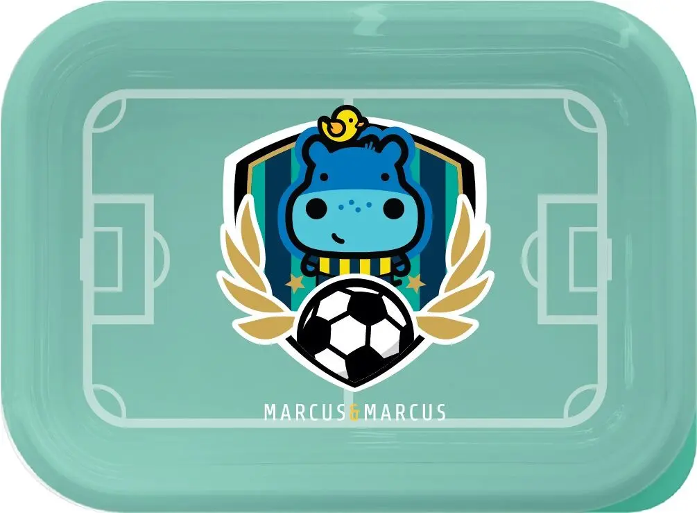 Marcus & Marcus 2 Tier Stainless Steel Lunch Box – Football