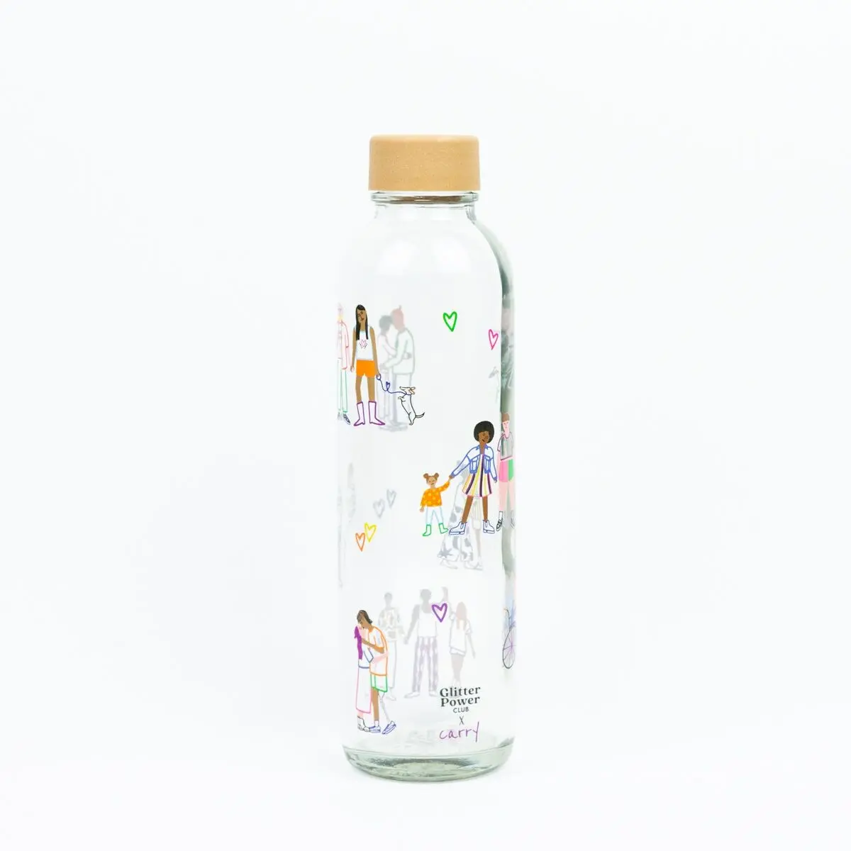 Glass drinking bottle - CARRY Bottle LOVE IS LOVE 0.7l