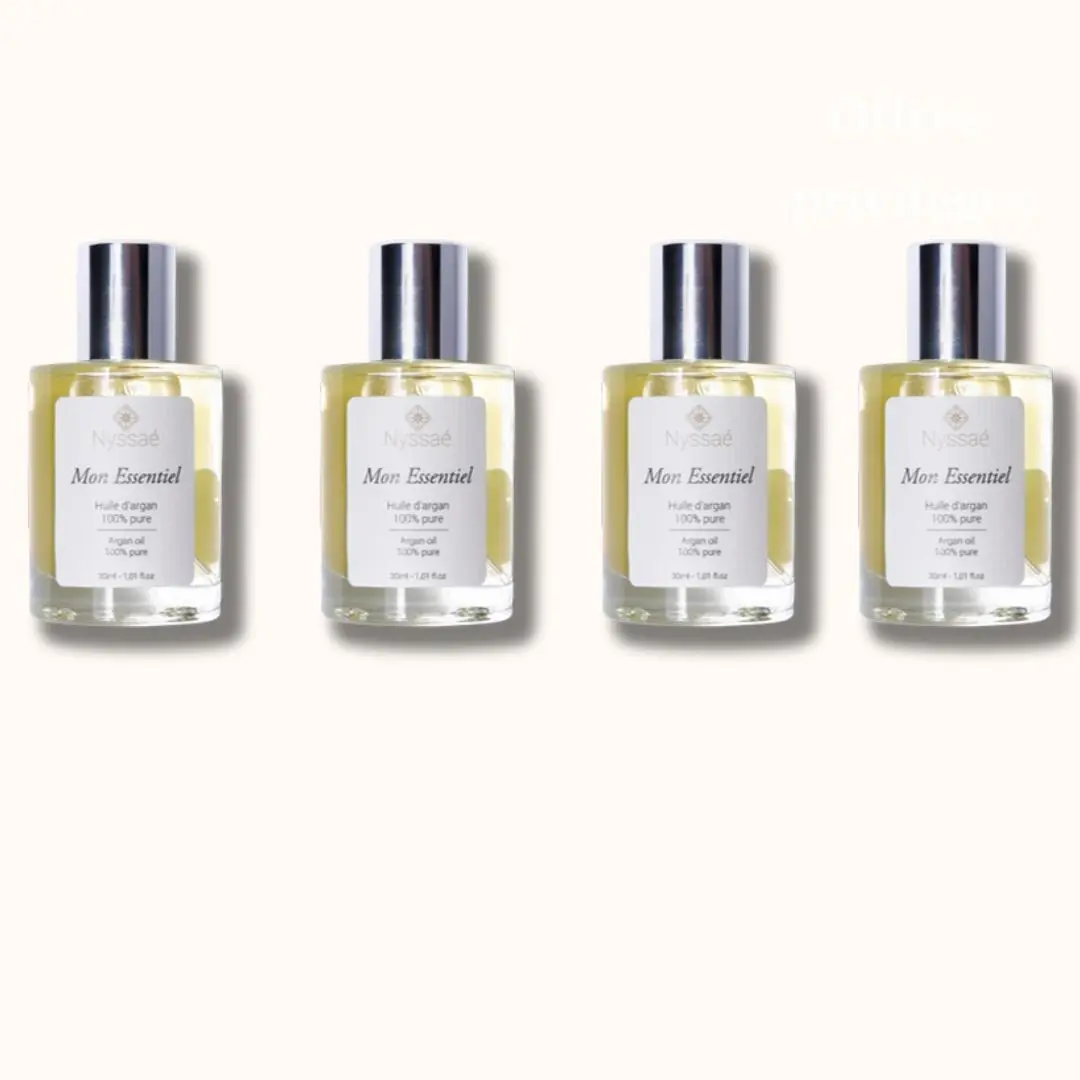 Set mit 4 Flaschen reinem Arganöl 30 ml