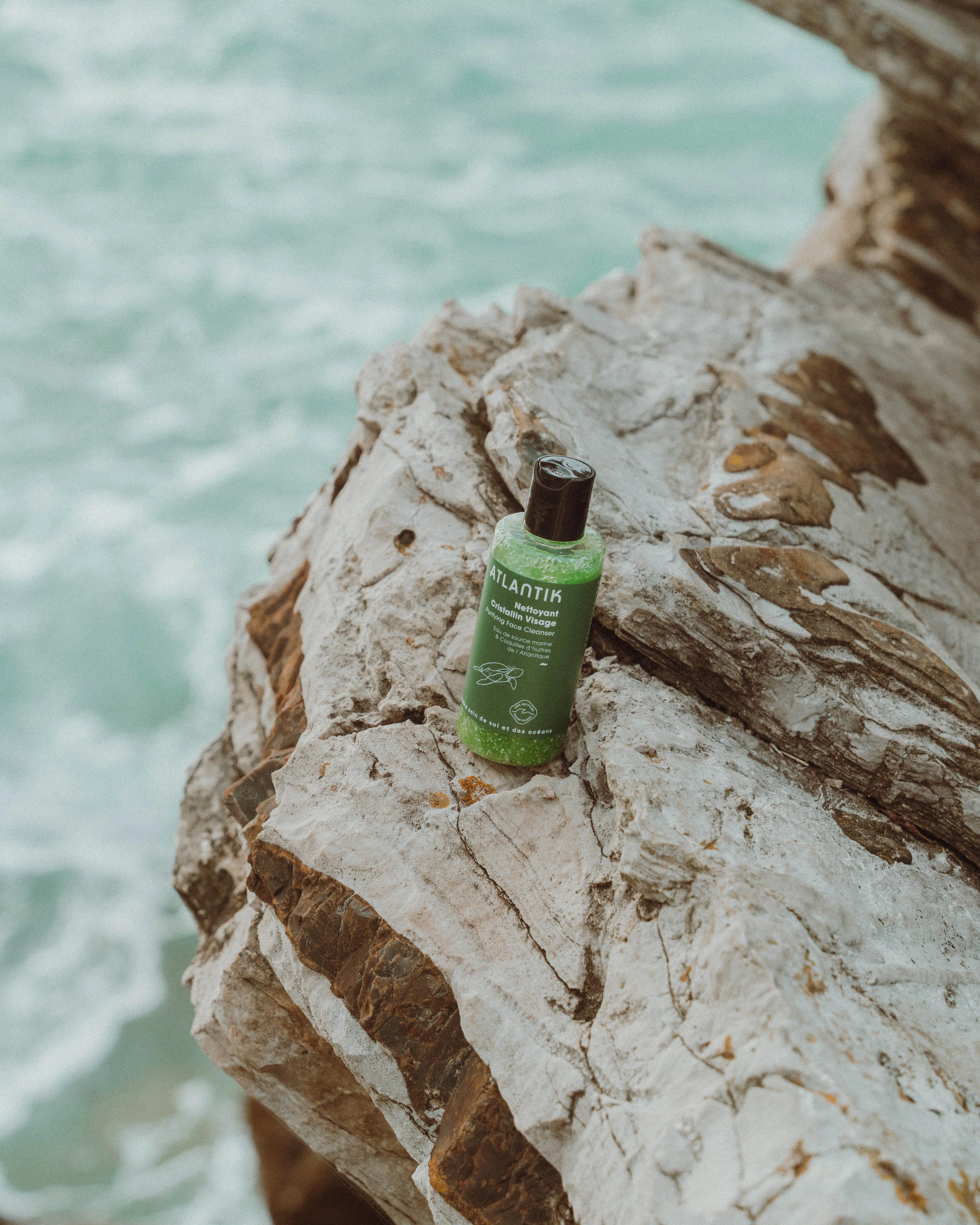 Crystalline Facial Cleanser with marine spring water and oyster shell powder, purifying and soothing