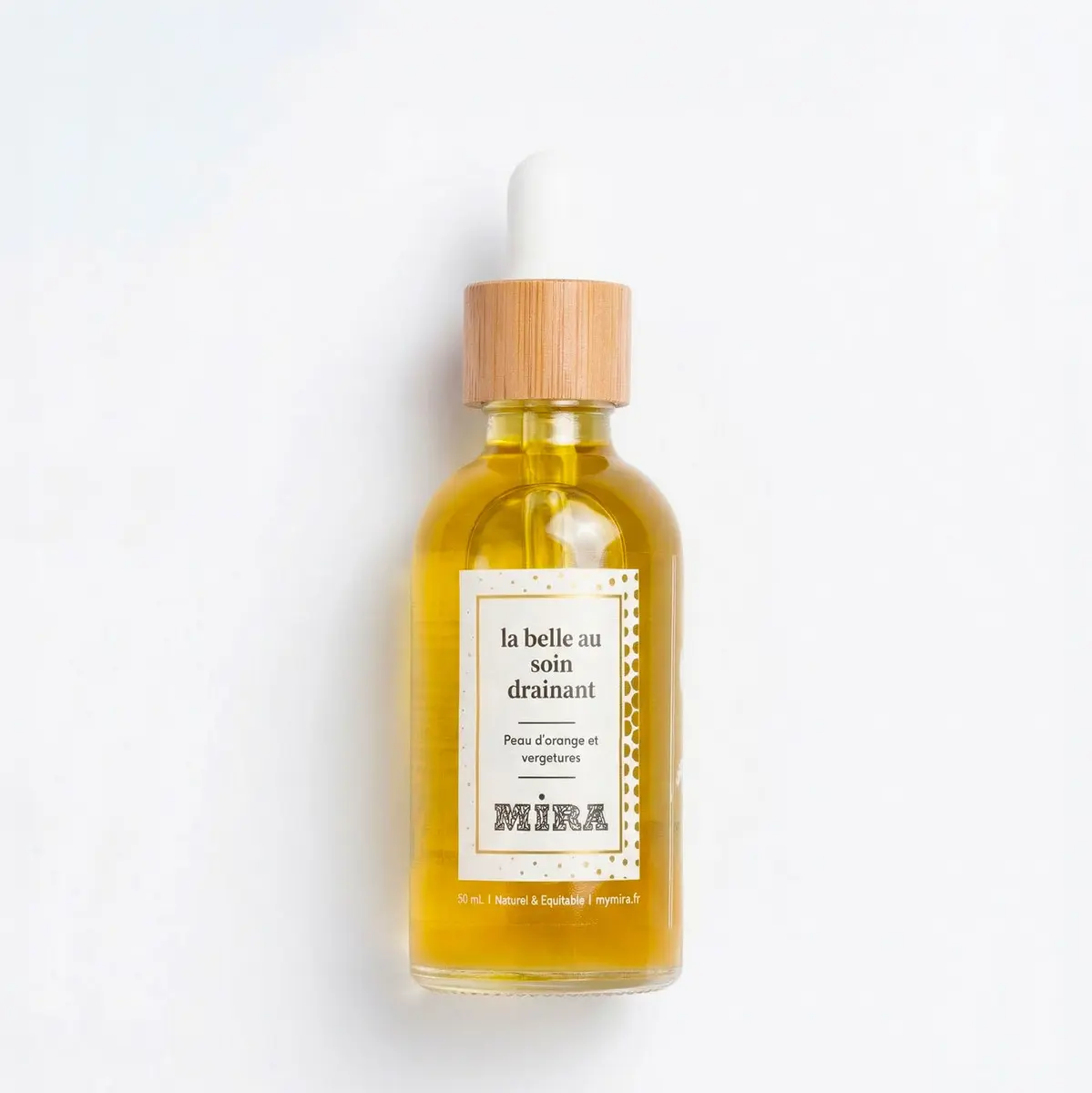 Soin anti-vergetures - La belle au soin drainant - lutte naturellement contre la peau d'orange et les vergetures - 50ml - à appliquer en massages - made in France