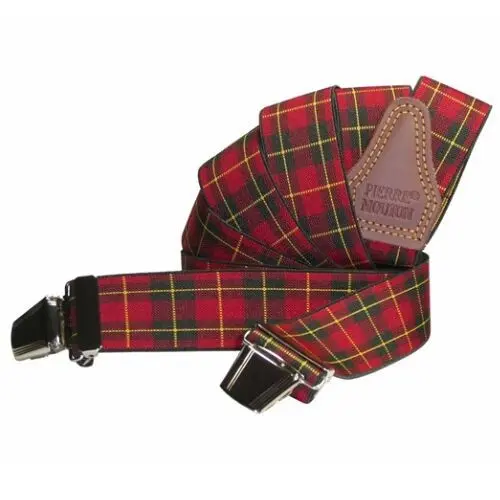 Pierre Mouton Hosenträger Tartan Rot