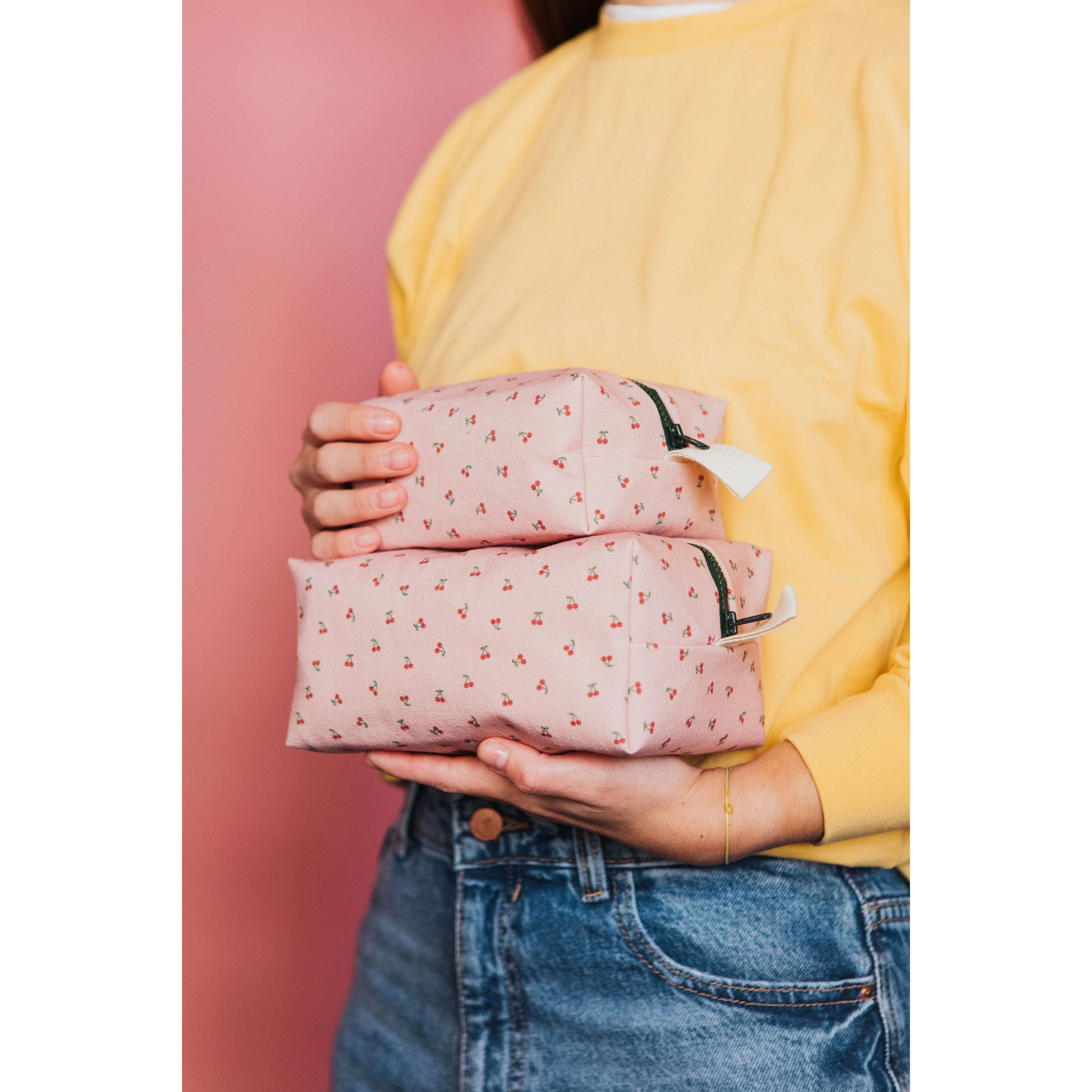 Pink Cherries Toiletry Bag