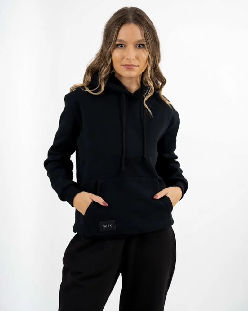 Hoodie Basic Hood W Black