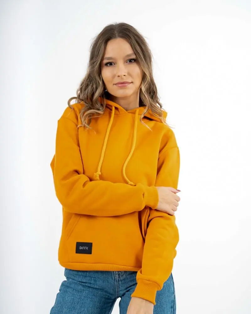 Hoodie Basic Hood W Orange