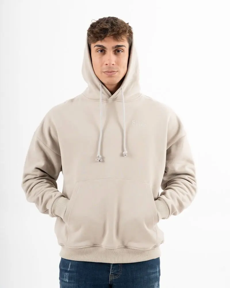Hoodie Basic Skulk M Beige