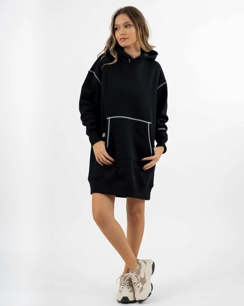 Hoodie Dress Occasion Black