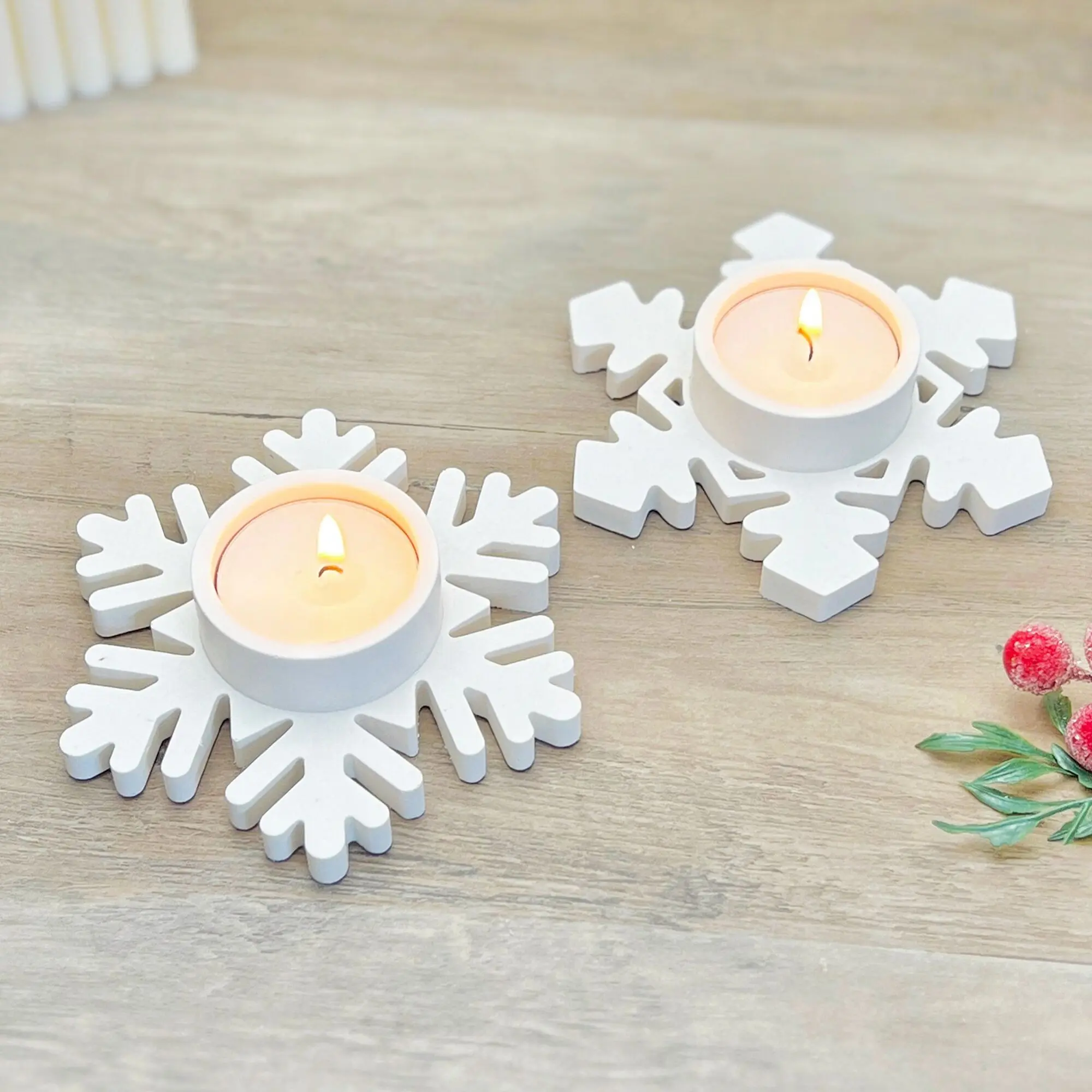 Christmas Snowflake Tealight Holder and Candle Holder