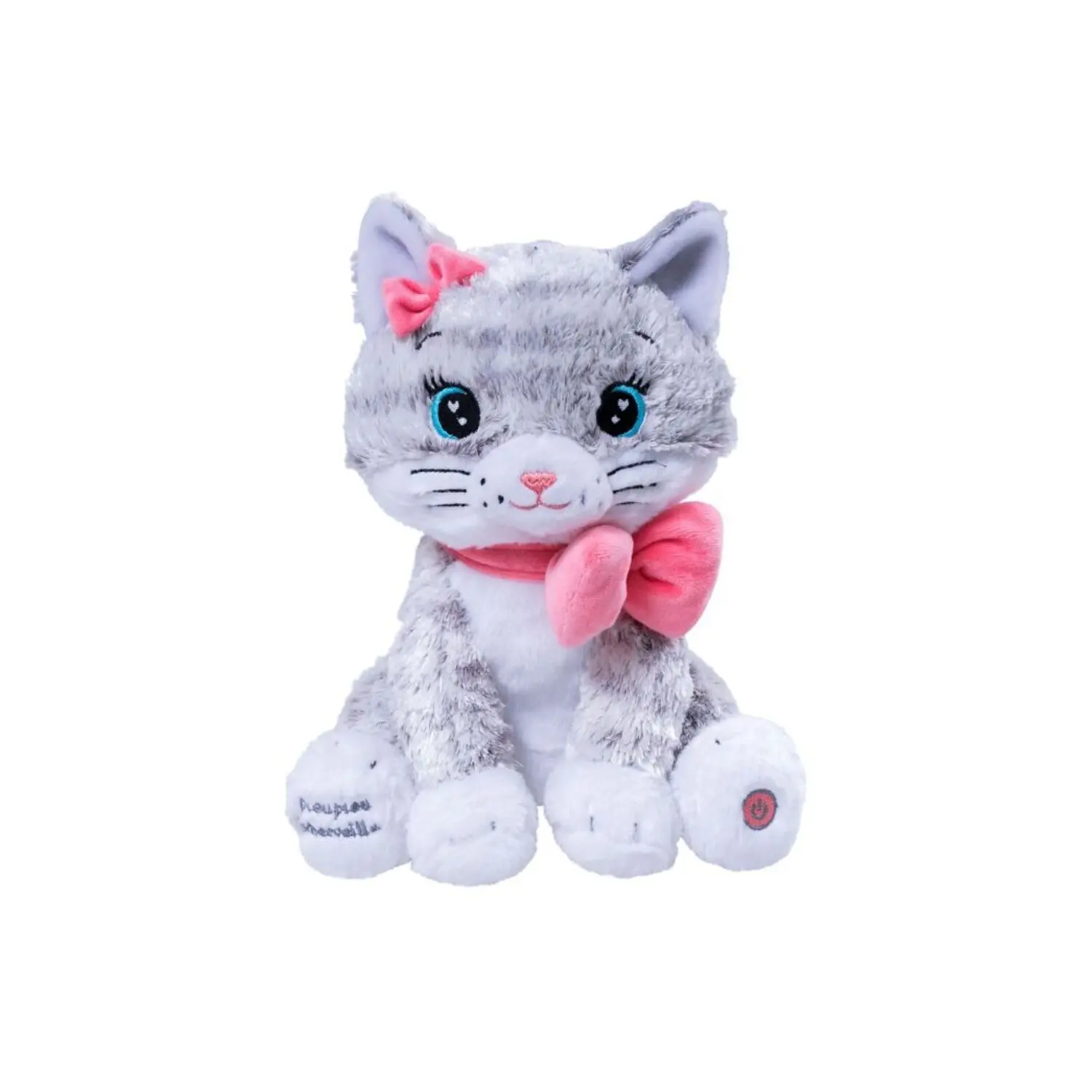 Moustache Night Light Plush - My Luminous and Musical Kitten - 28cm - Pioupiou et Merveilles