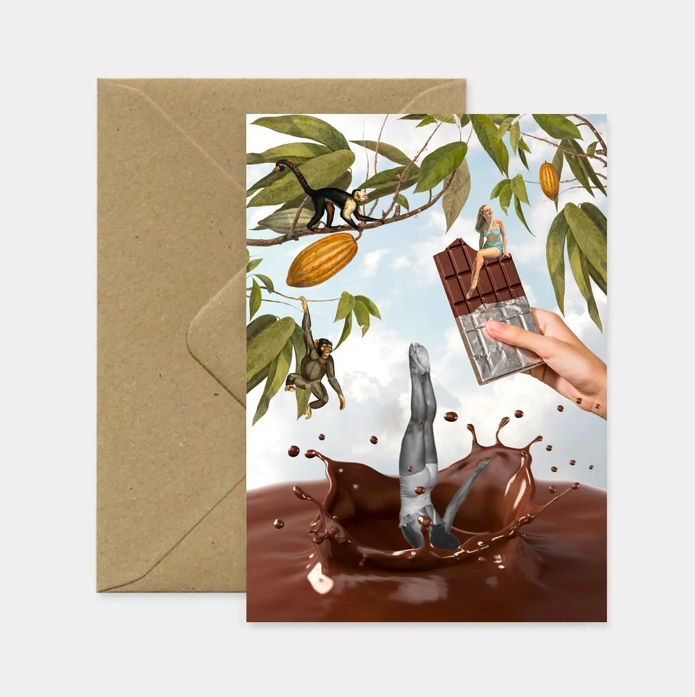 “Chocolate fever” greeting card