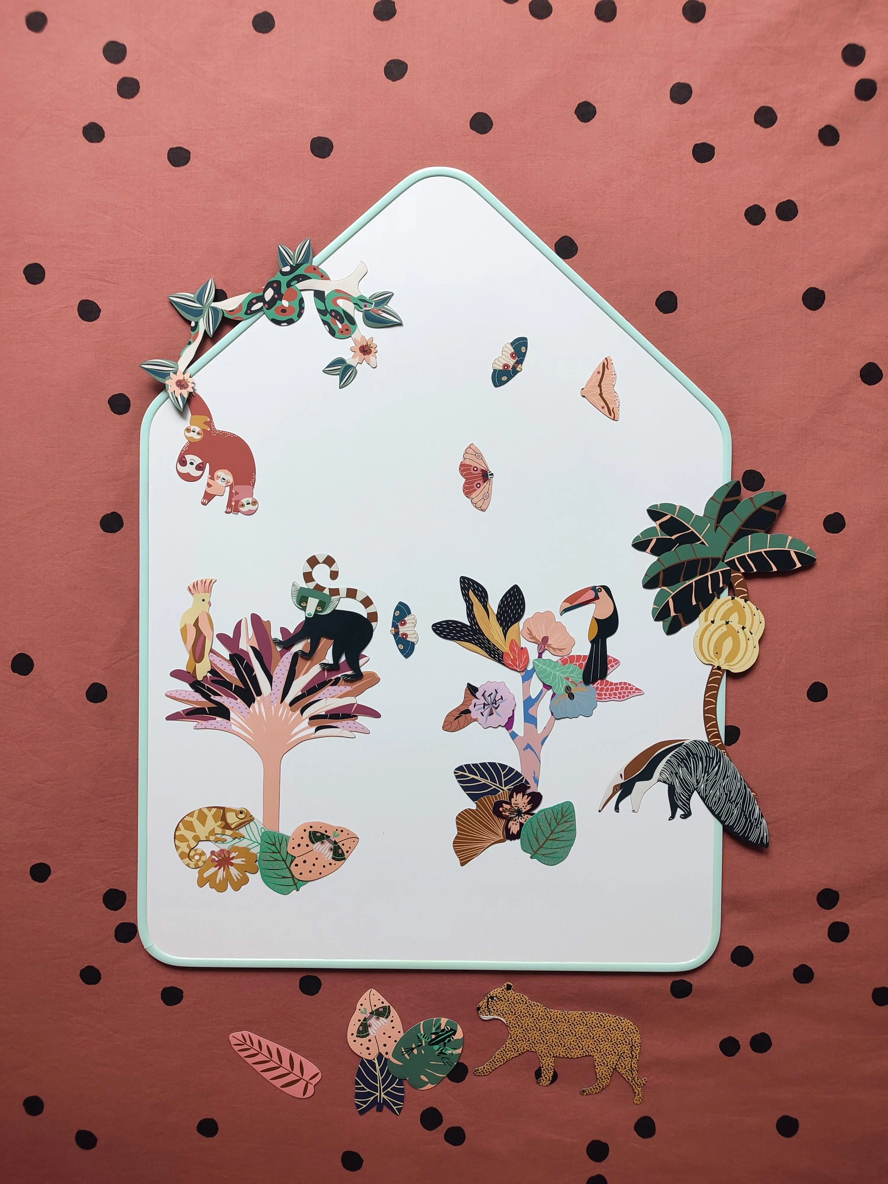 Cabane magnetic whiteboard - Opaline