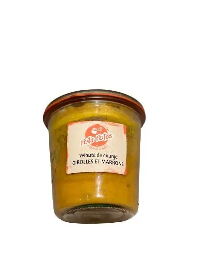 Kürbis-, Pfifferling- und Kastaniensuppe