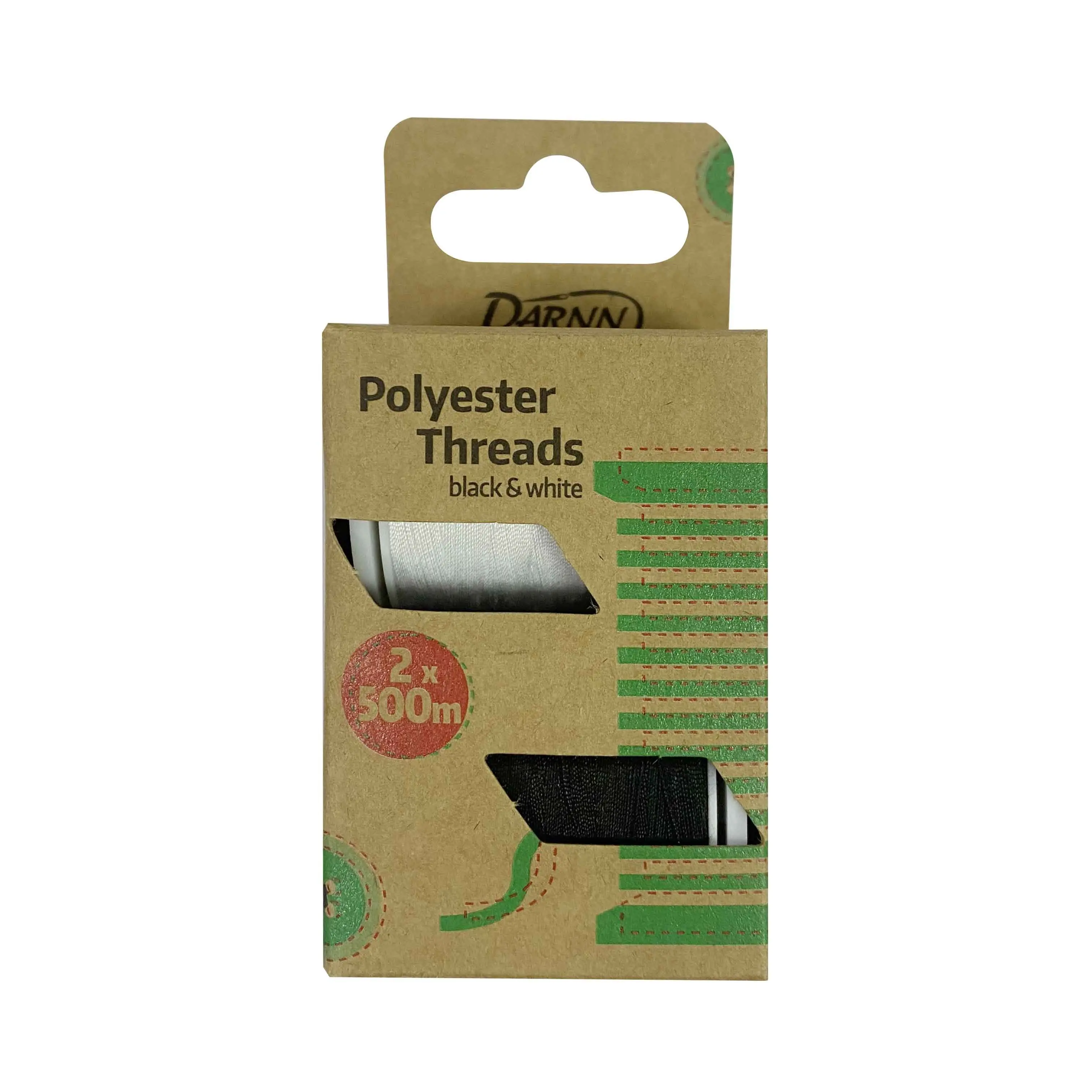 POLYESTER THREADS (BLACK & WHITE), Black & White Sewing Threads, Multi Purpose Polyester Threads, Hand Sewing Threads, Sew All Polyester Threads