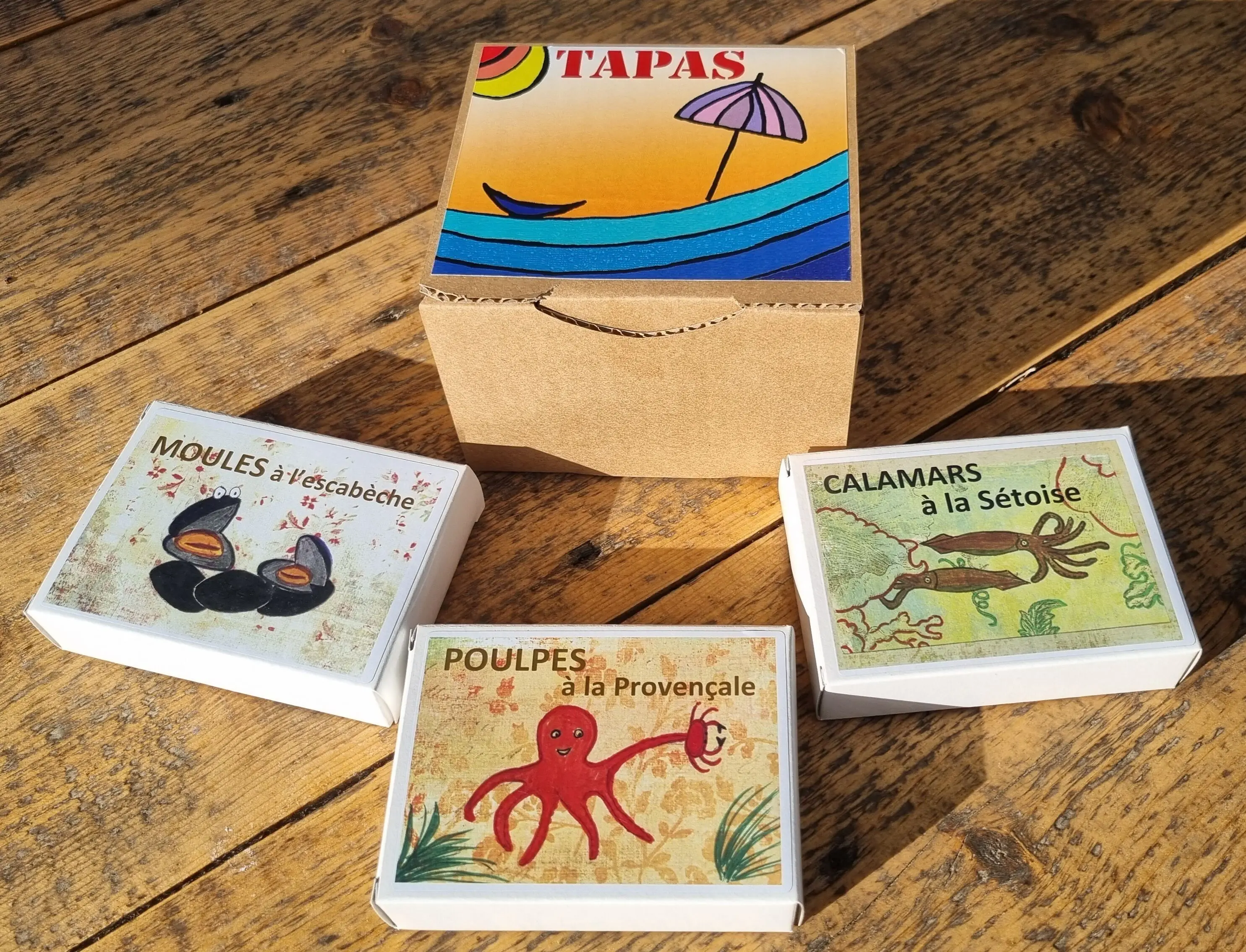 CONSERVAS DE PESCADO DE COLECCIÓN CAJA DE REGALO DE COLECCIÓN DE 3 TAPAS