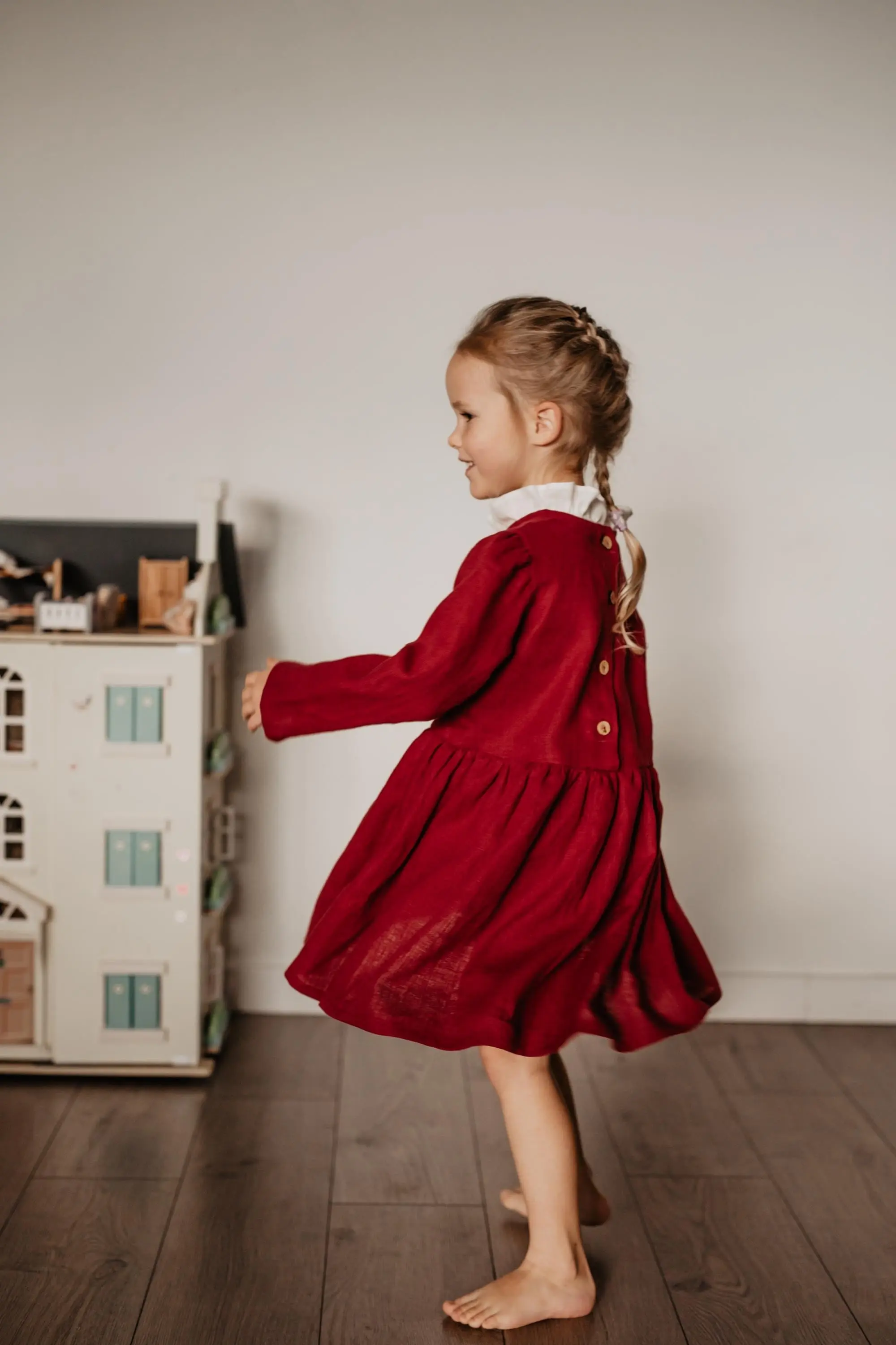 Girls Linen Dress AUSTĖJA