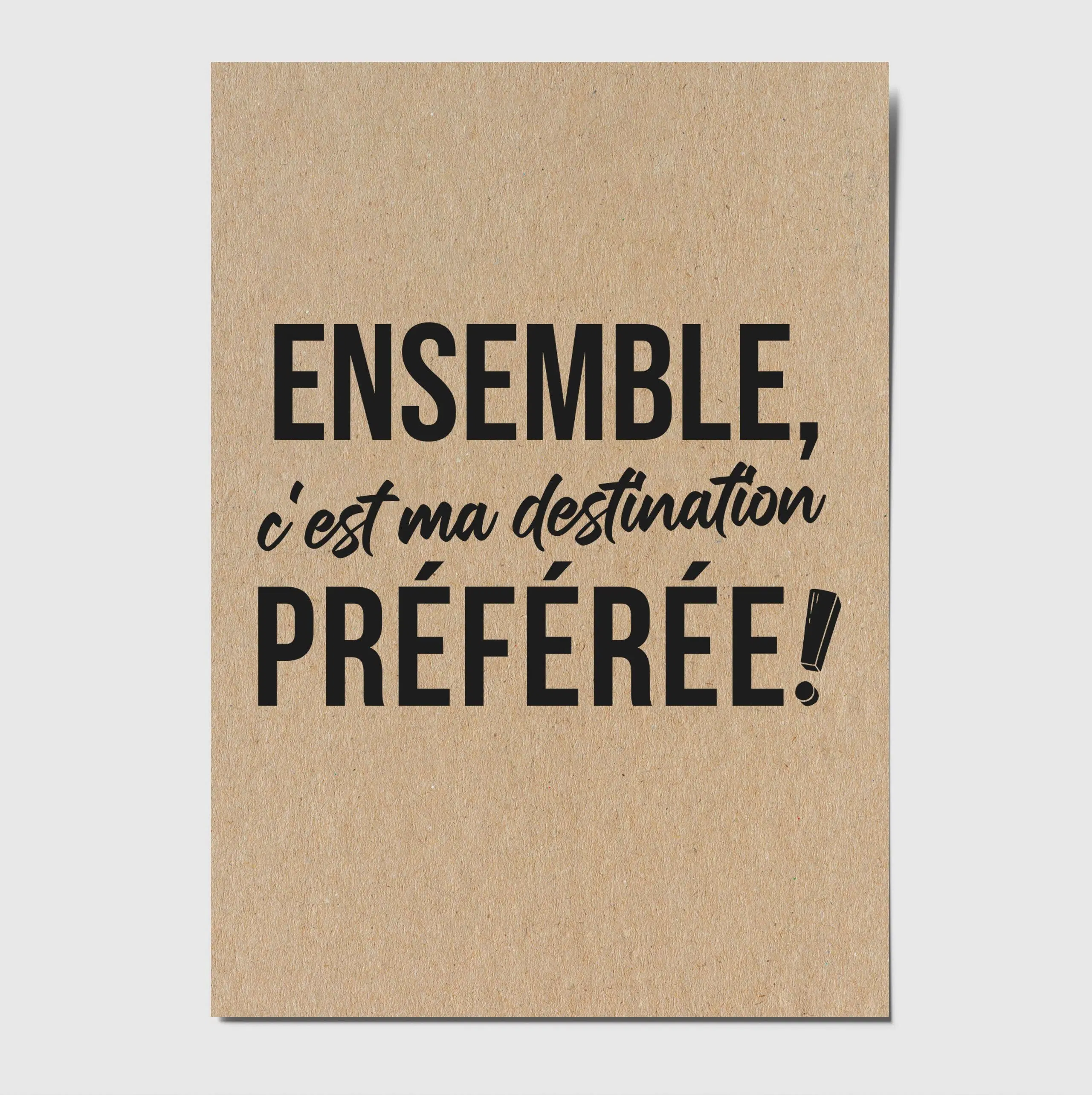 Postcard “Together is my favorite destination”