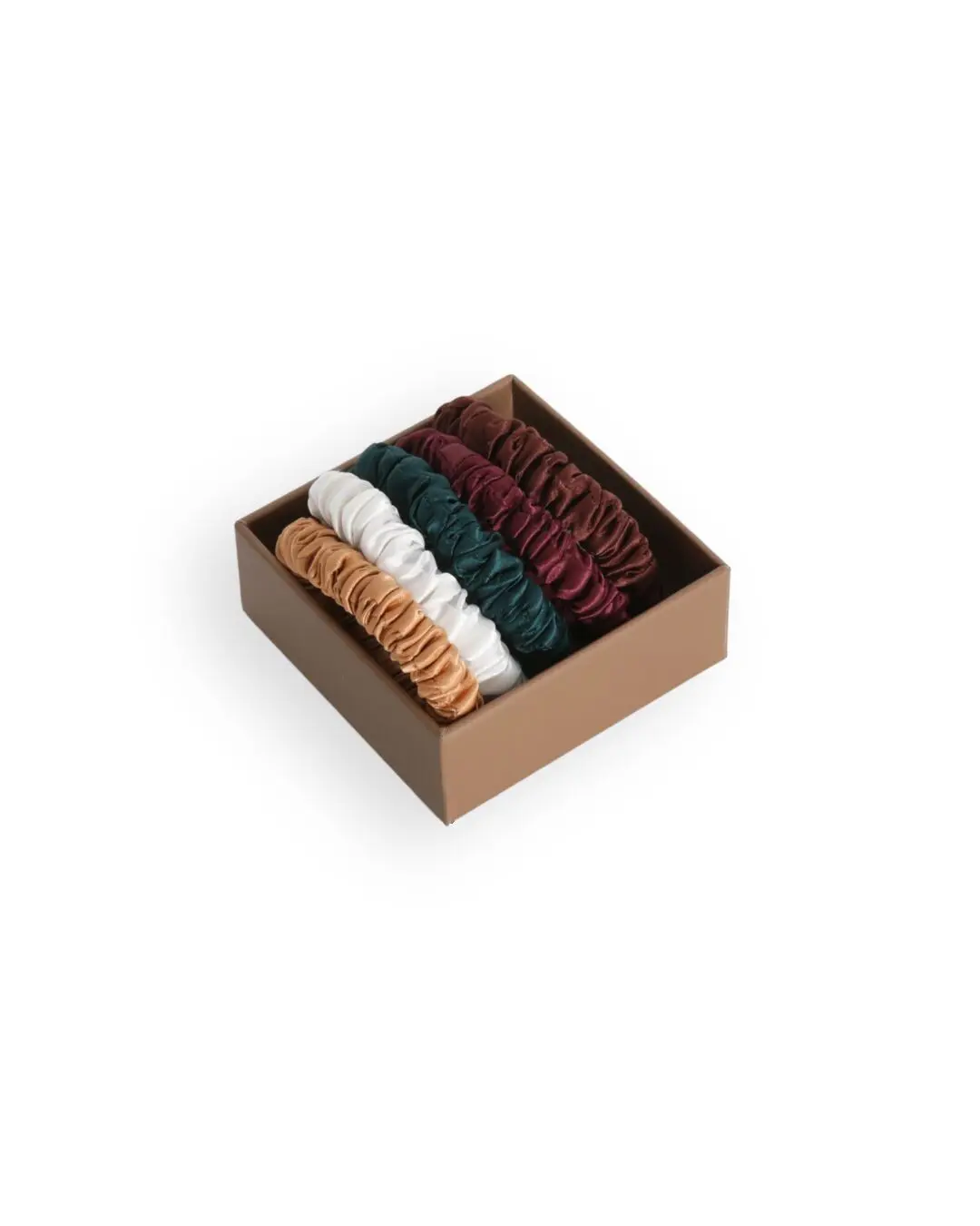 Scrunchie Trio of soft hold scrunchies powder pink, ivory, old pink