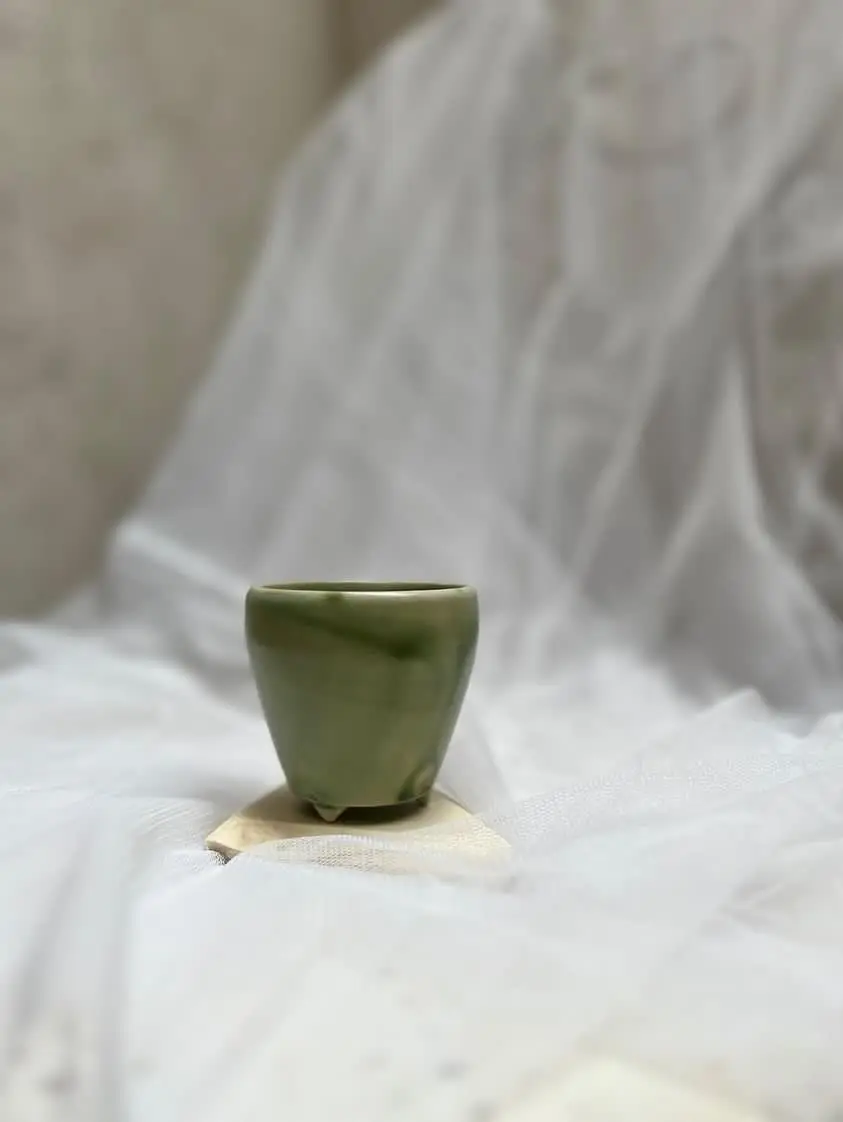 The green white incense burner