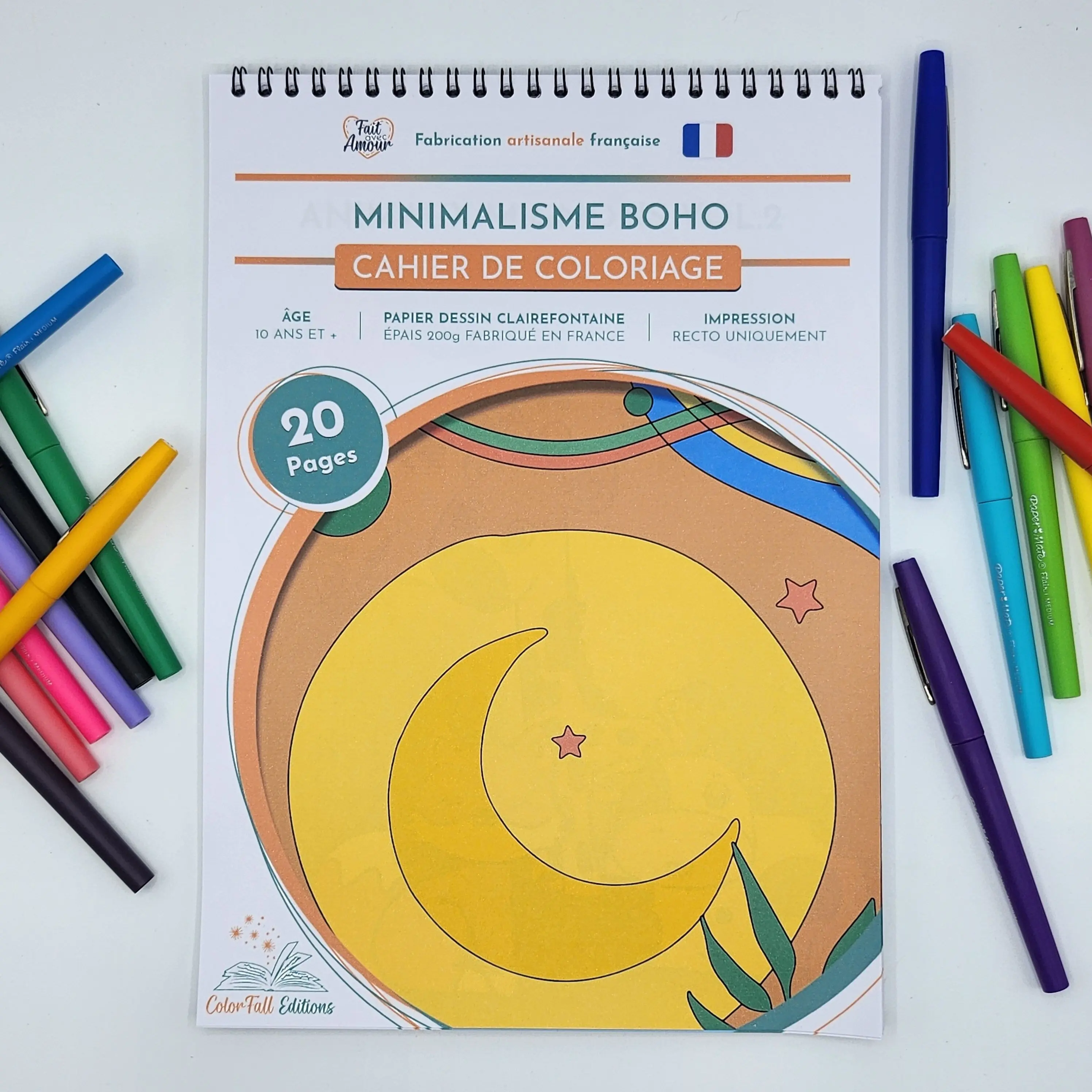 Coloring Book for Adults, Boho Minimalism