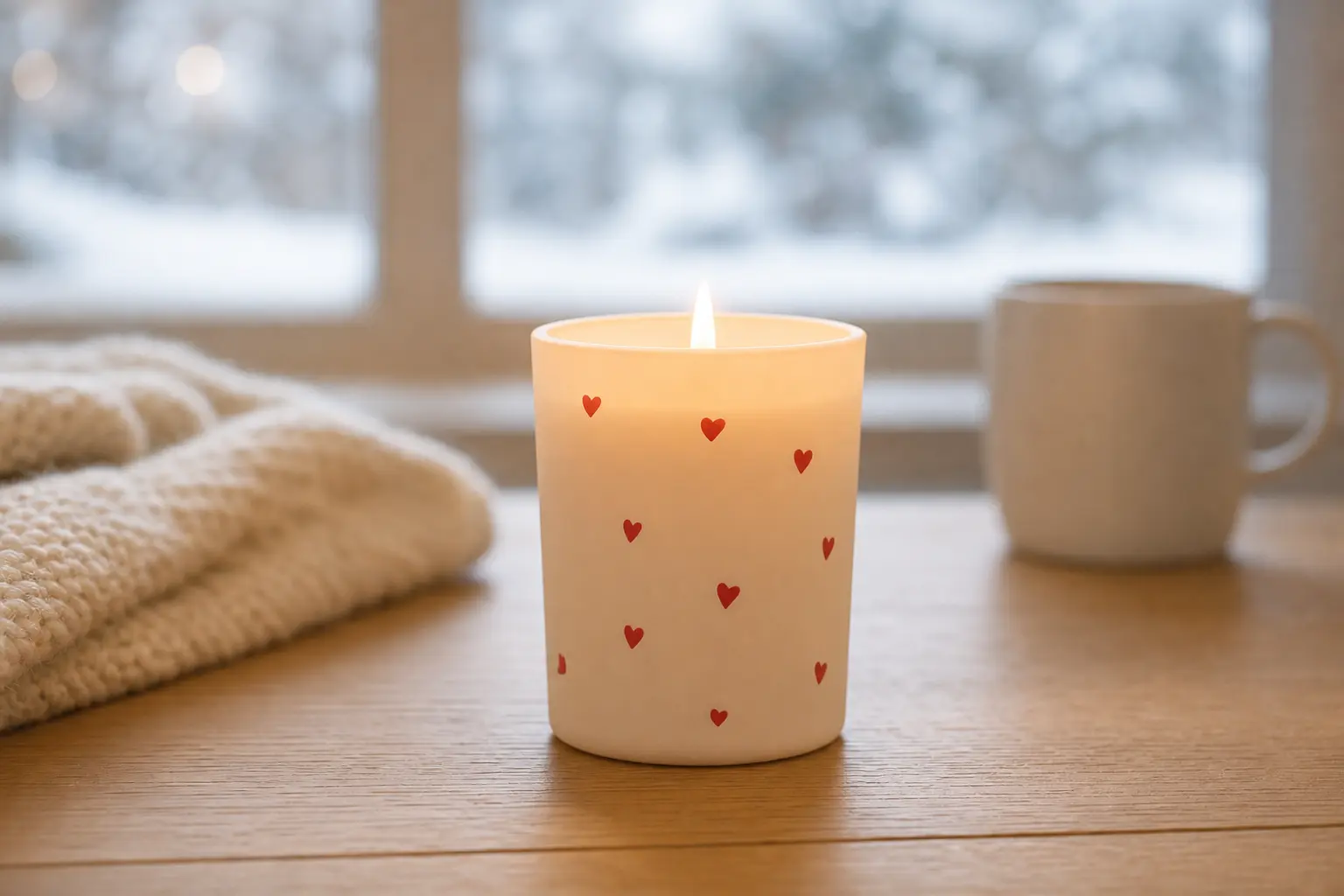 Heart Rain Candle -
