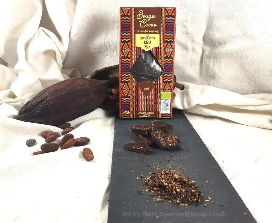 Barra de chocolate CRUDO 75% Chai, 70g