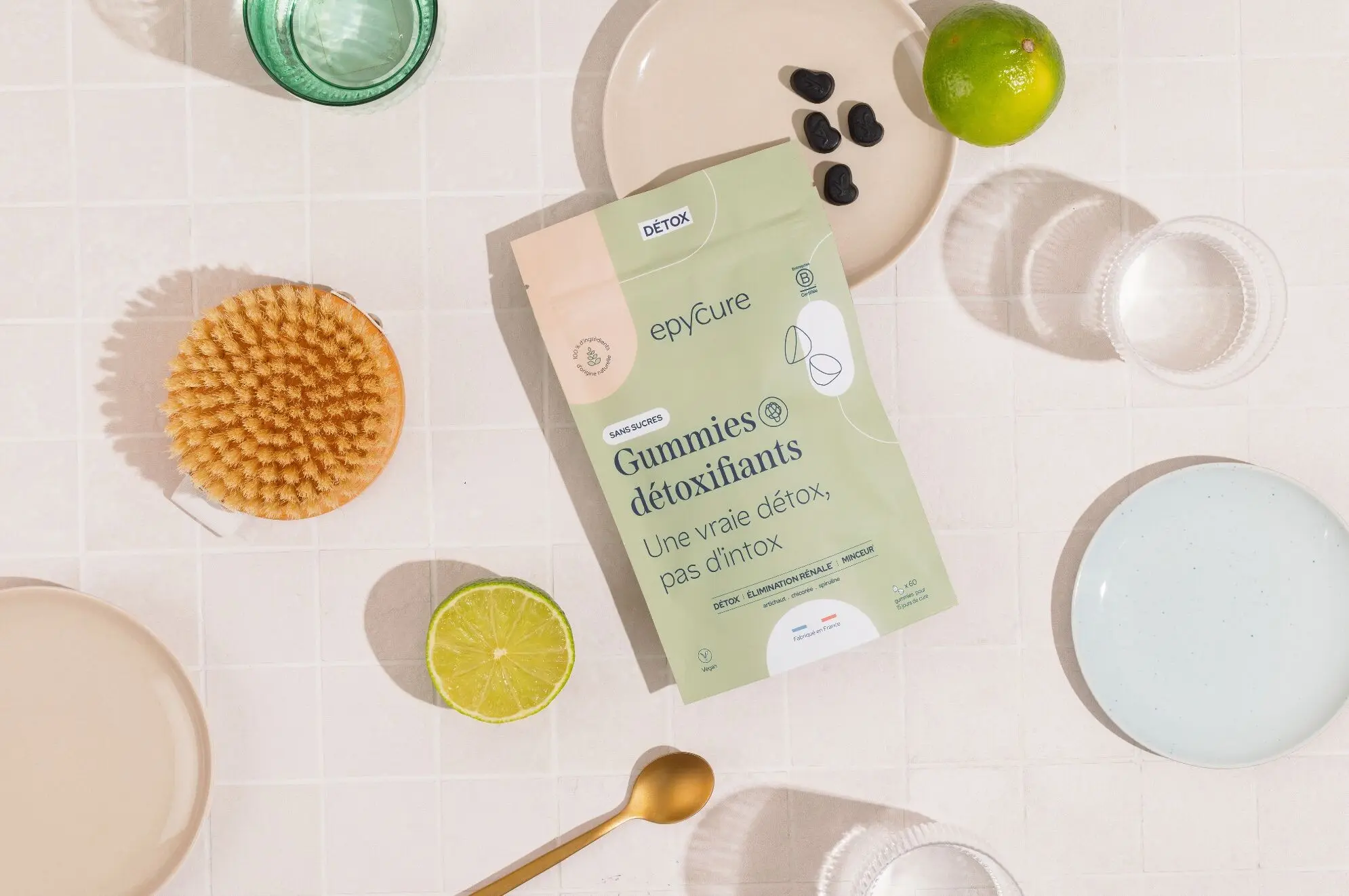 GUMMIES DETOX SANS SUCRES - 15 JOURS DE CURE - ELIMINATION DES TOXINES, DETOXIFIANTS, INCOFORTS DIGESTIFS - Détoxification douce du foie pour un meilleur équilibre digestif. - gummies / jour