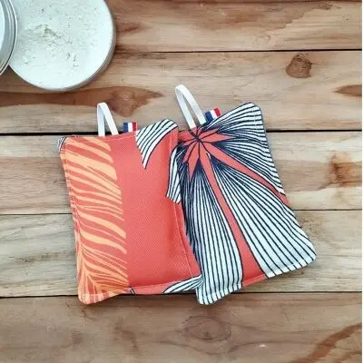 Fabric sponges - ecological / zero waste / artisanal / handmade / Made in France / honeycomb