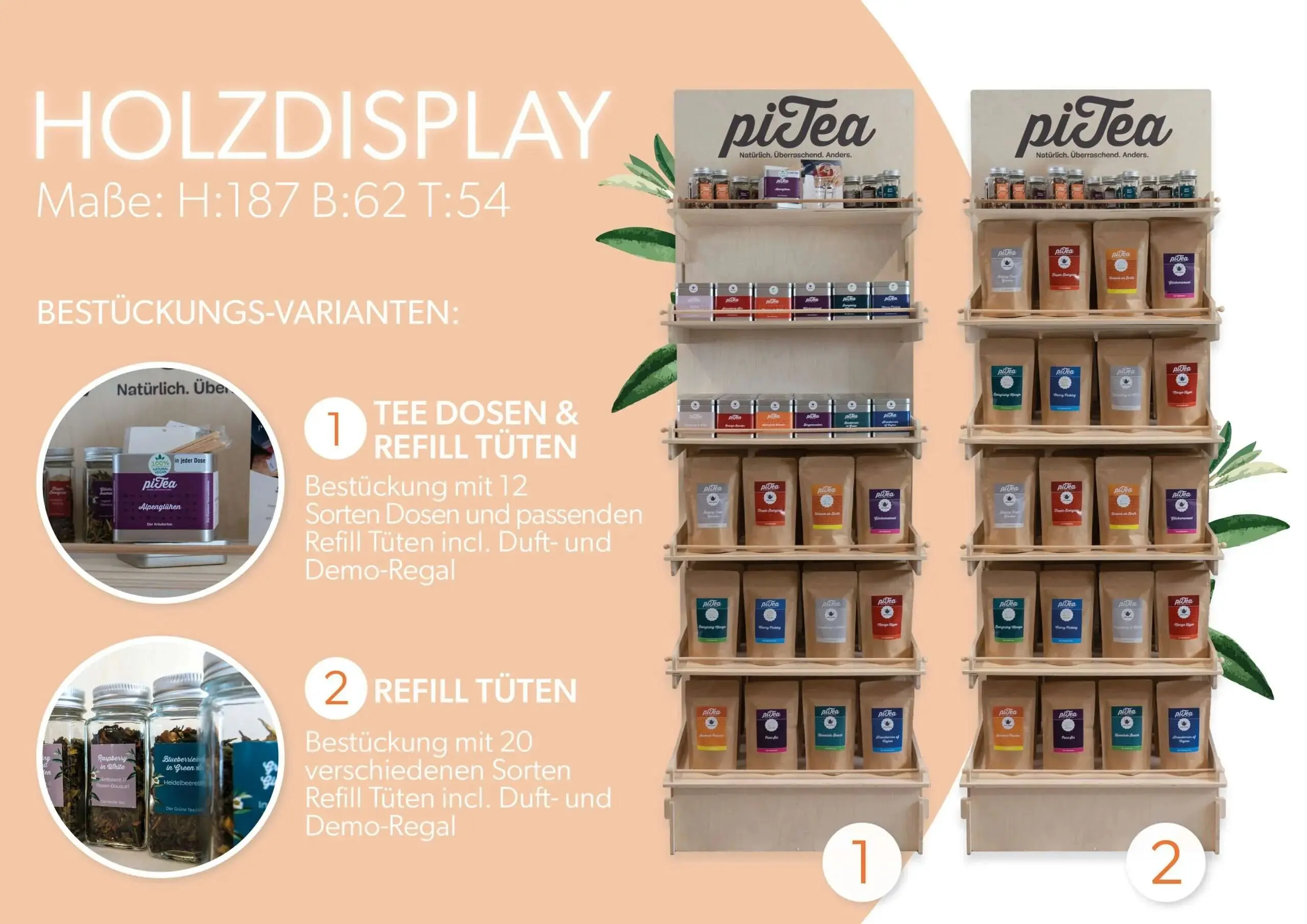 piTea Display mit Bestückung - Variante 1