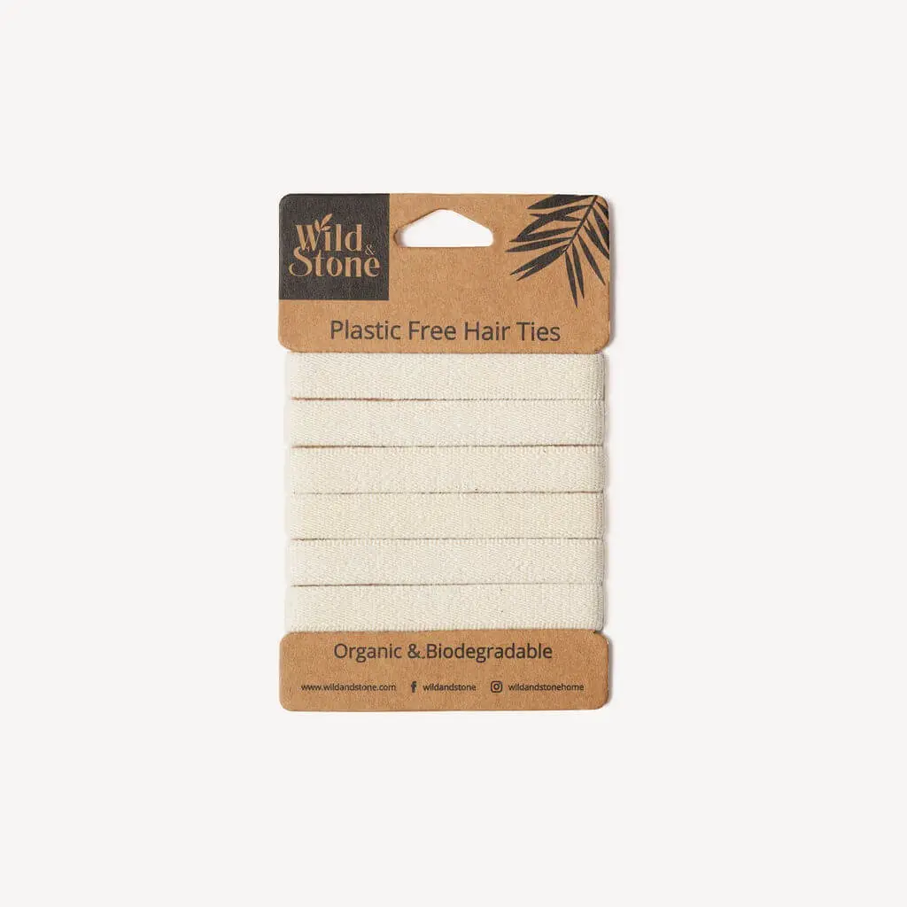 Plastikfreie Haargummis – 6er-Pack – Blond
