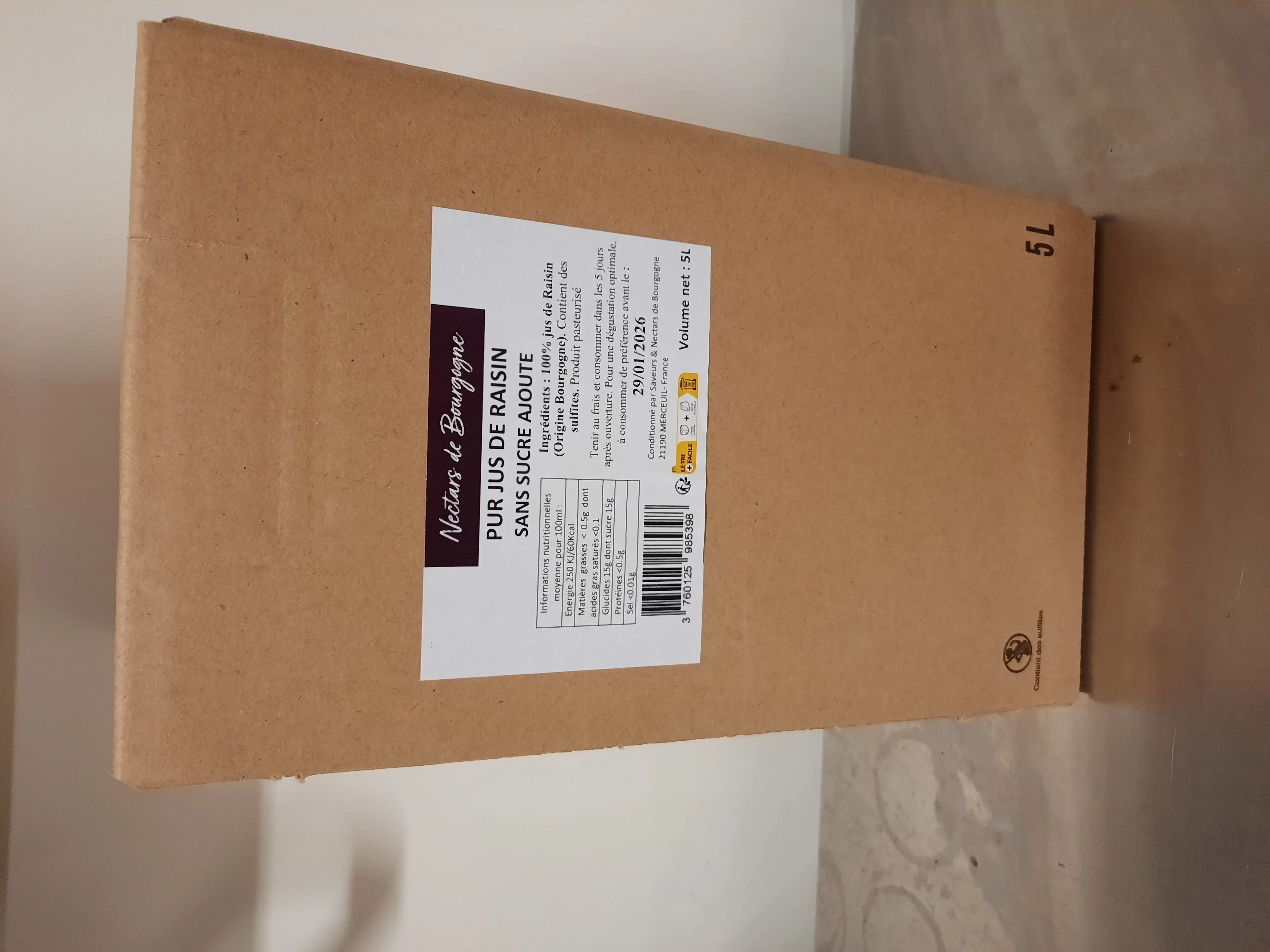 Chardonnay Grape Juice 5L
