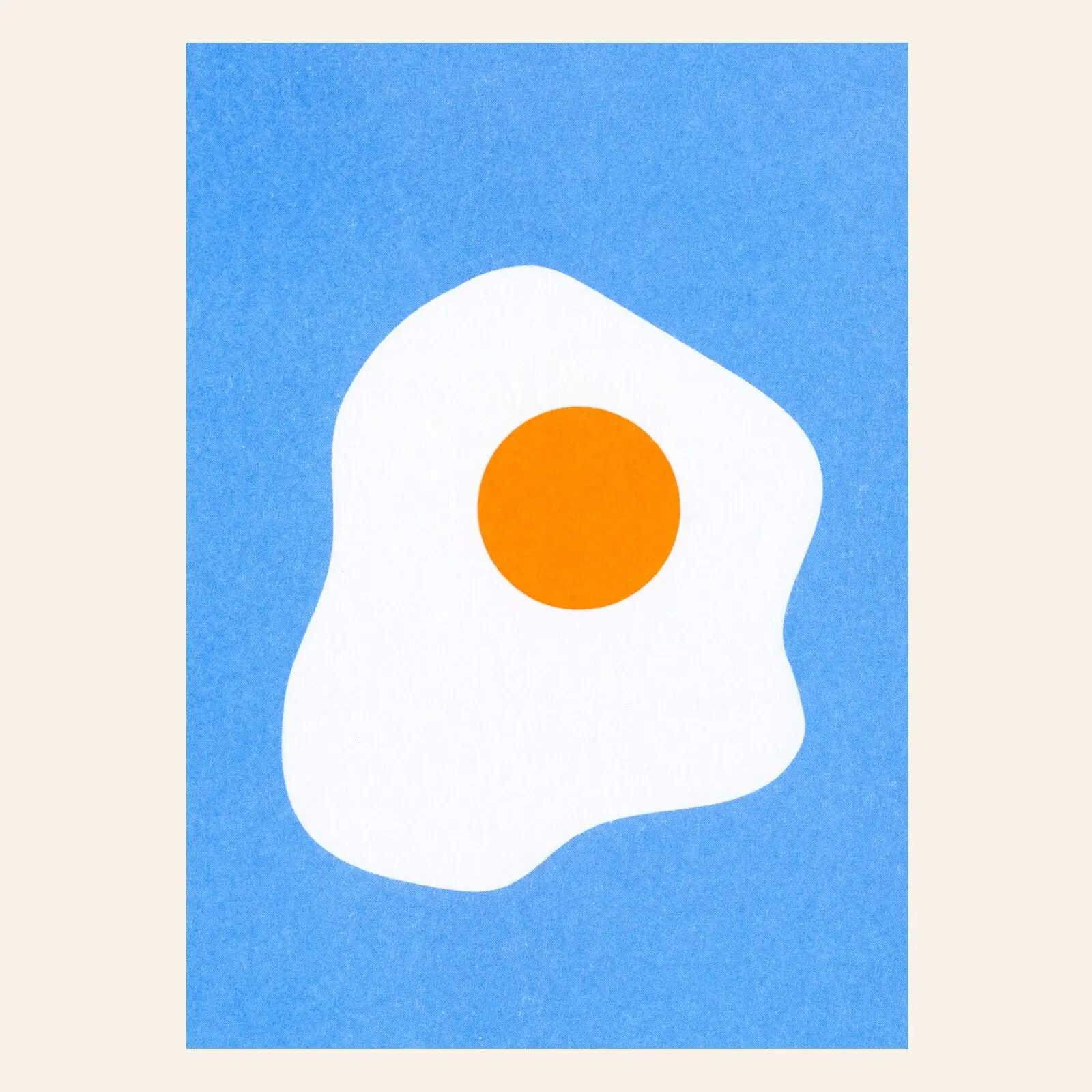 Risography postcard – fried egg – DIN A6