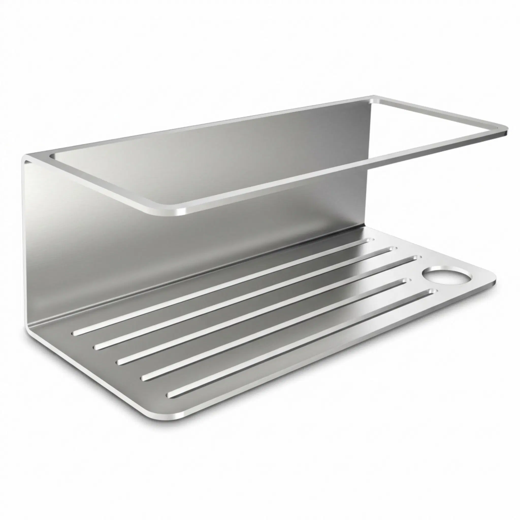 Étagère de douche MM Steel Styles sans perçage à suspendre - étagère de douche en acier inoxydable, panier de douche - facile à installer avec tampon adhésif, incl. Porte-rasoir