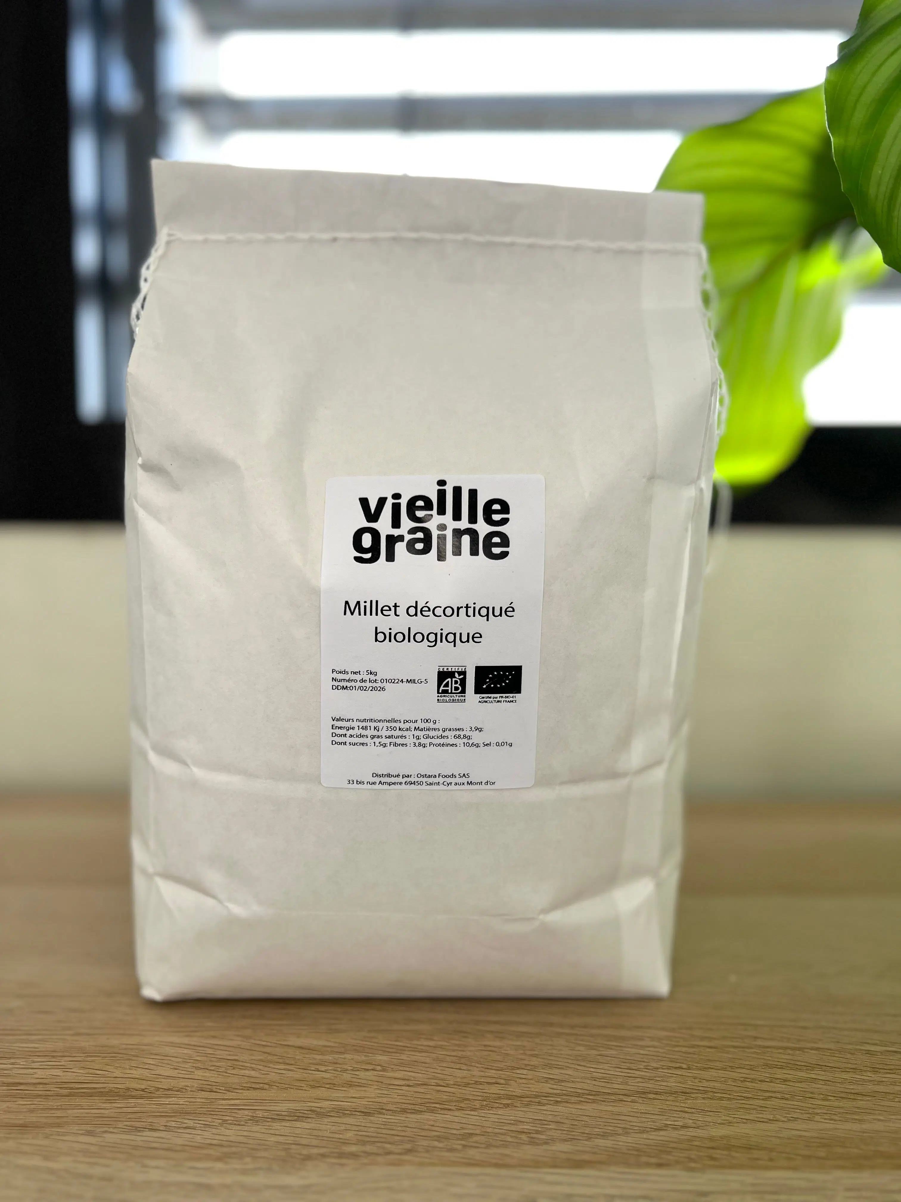 Millet décortiqué biologique - Vrac - 5kg -France