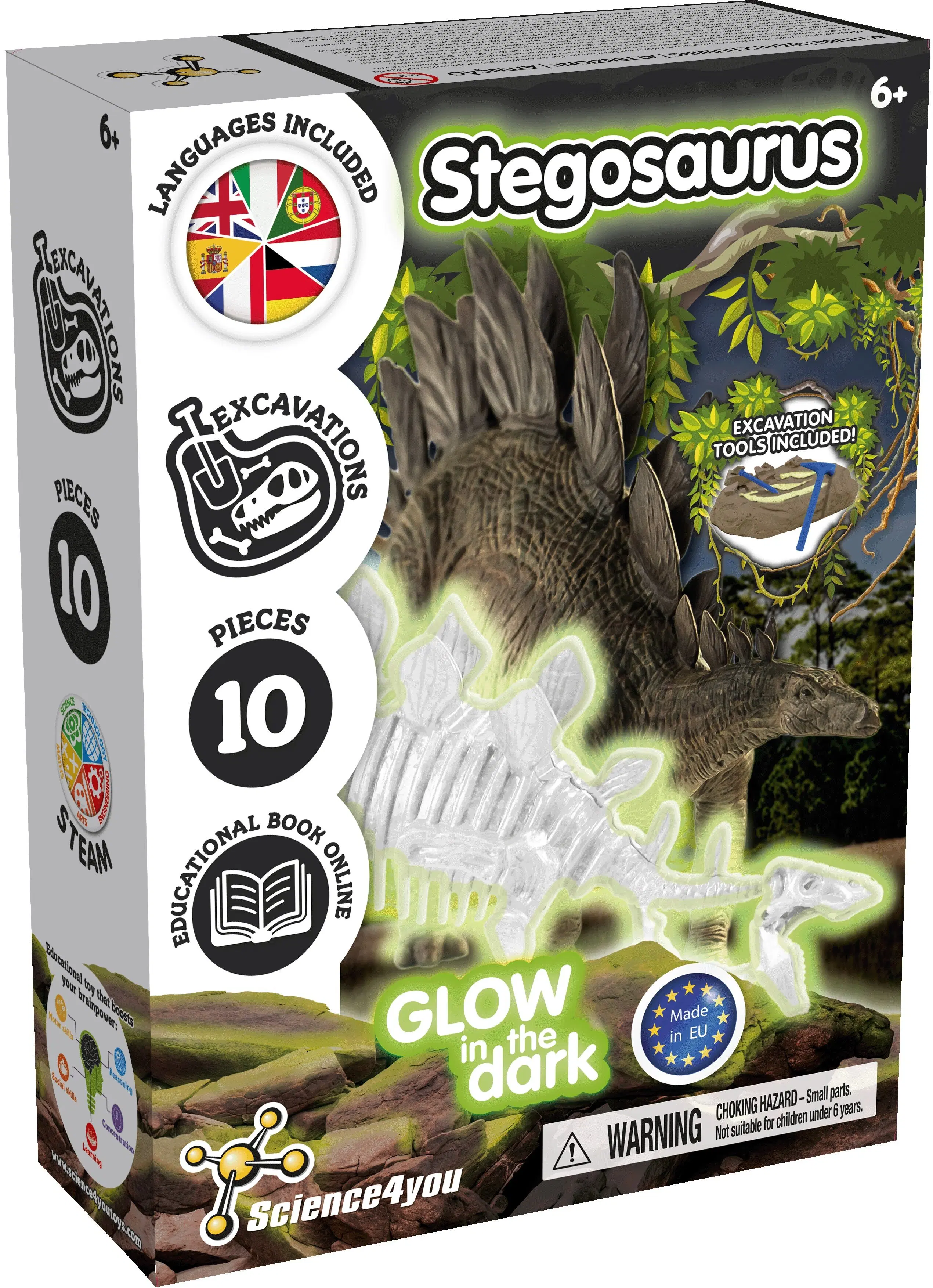 Fossil Excavations for Kids - Glow-in-the-dark Stegosaurus