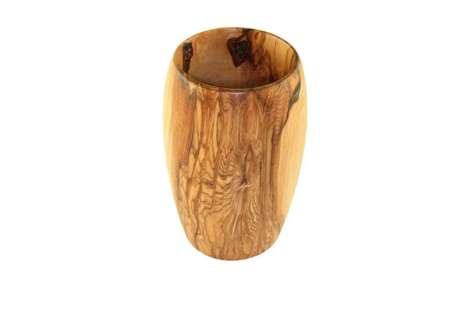 Small toothbrush cup made of olive wood