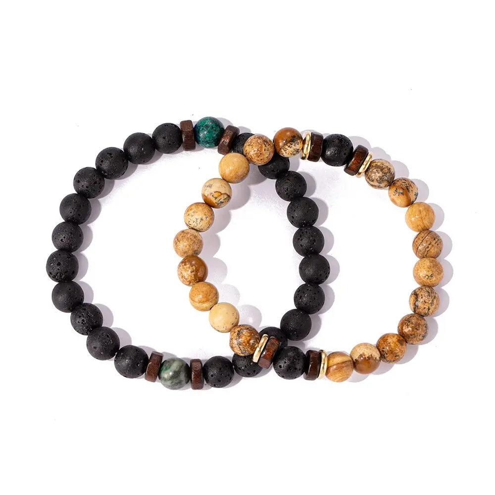 Printemps - ensemble de bracelets pour hommes élastiques