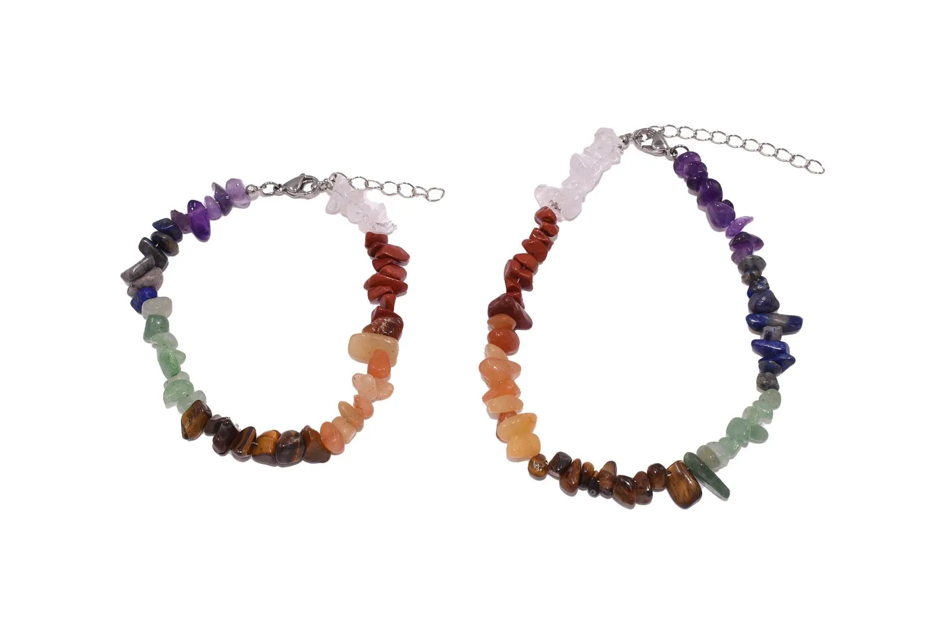 Frühling - Chakra Schmuckset aus passendem Armband und Fußkettchen