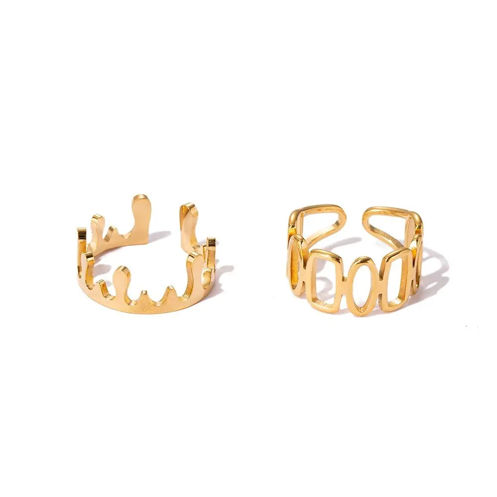 Frühling - Trendiges 2-teiliges Ringset